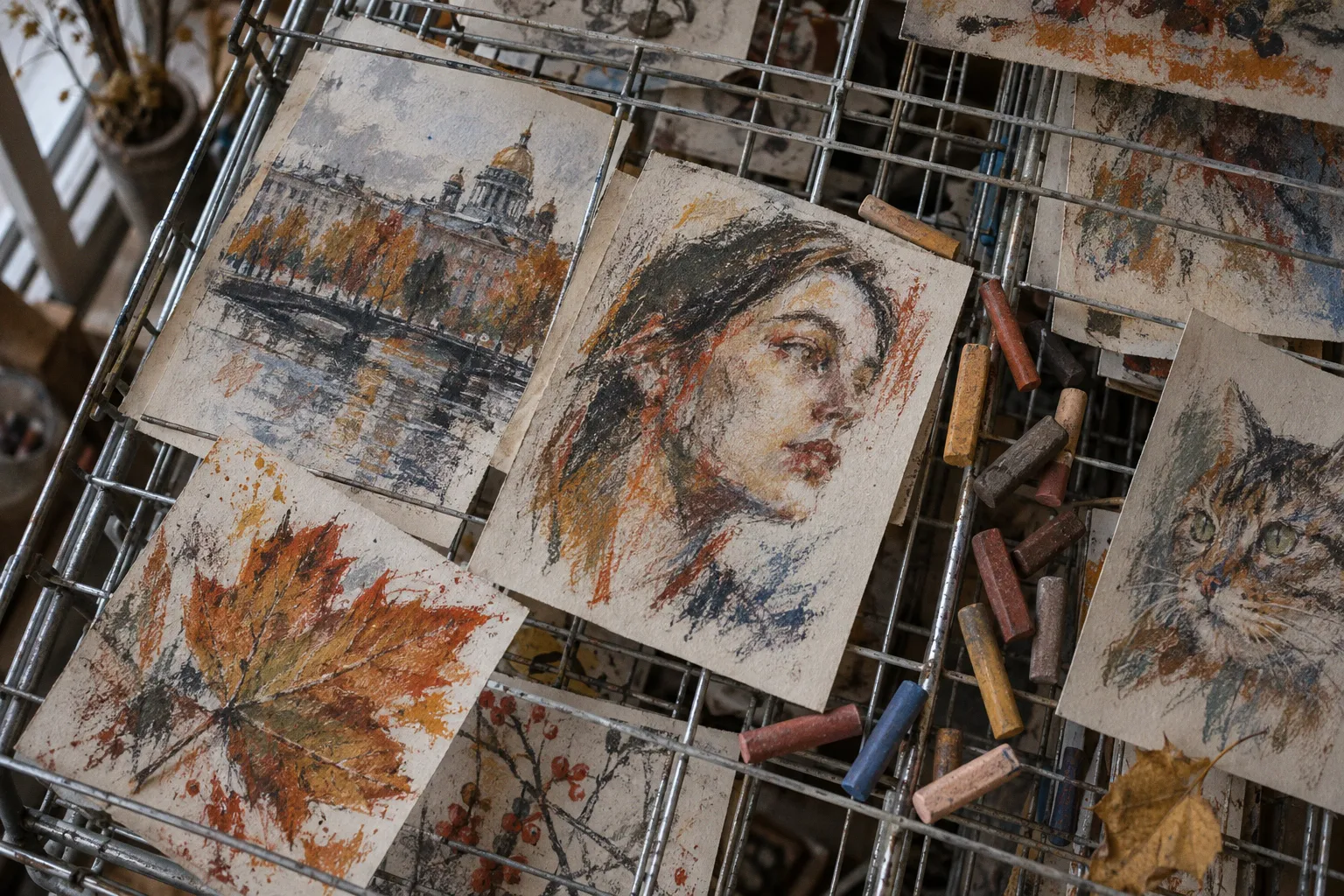 Цветные карандаши Малевич: история одного портрета в мастерской