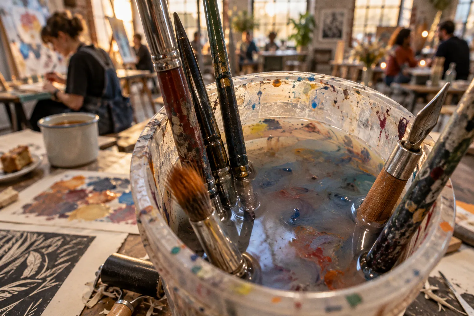 Рисование в кафе: как адаптировать формат Sip & Paint для домашних занятий