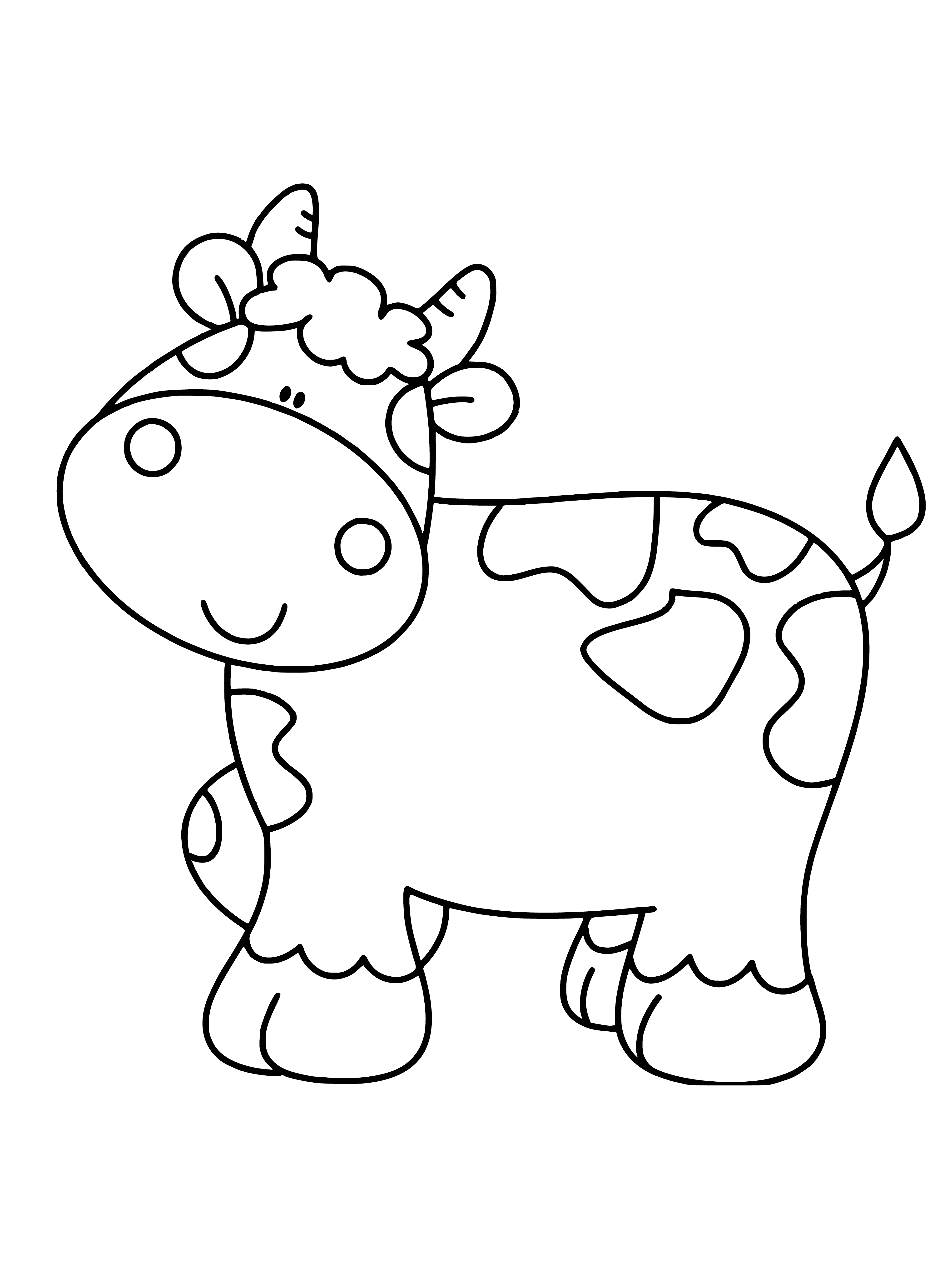 Desenho de bala para colorir, símbolo do ano Calf