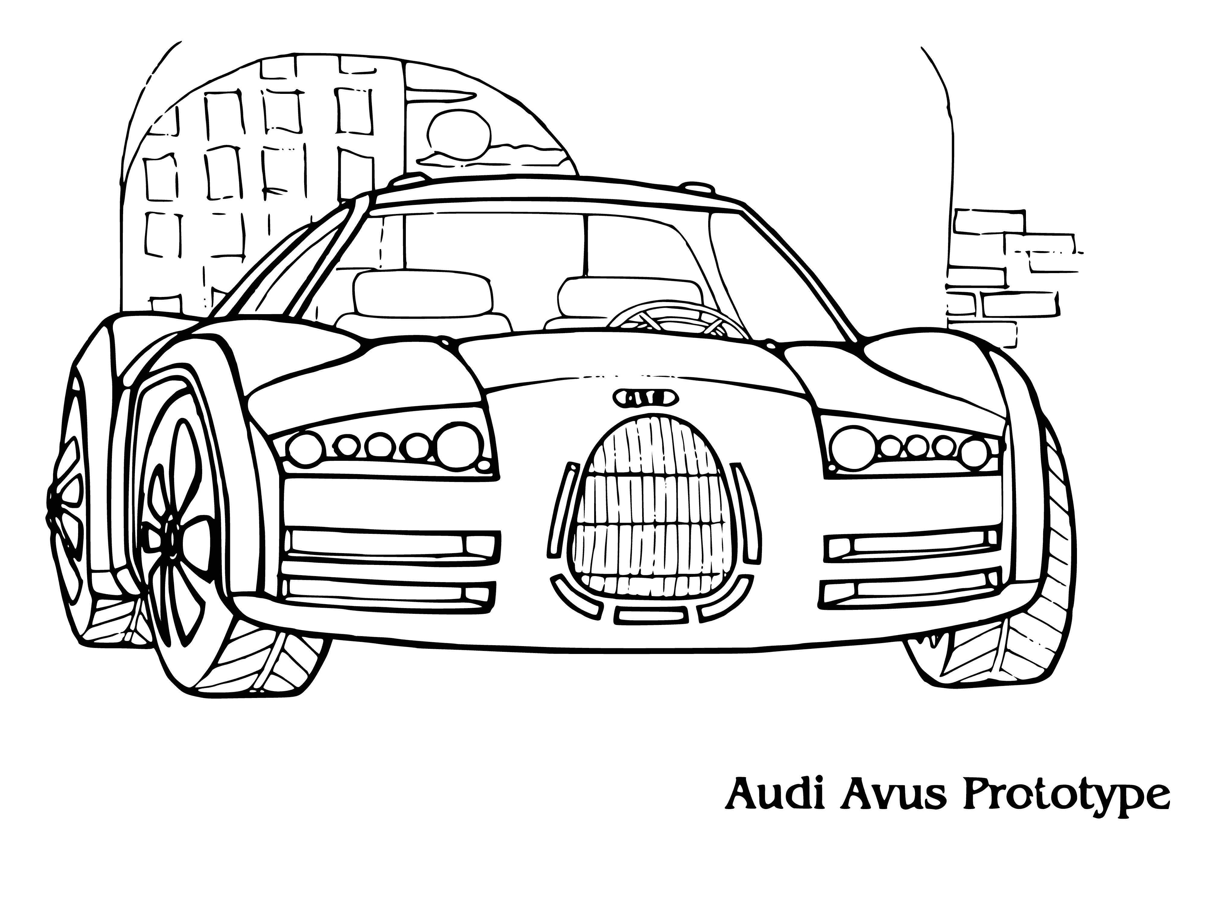 kolorowanka: Samochody z prototypu Audi Avus