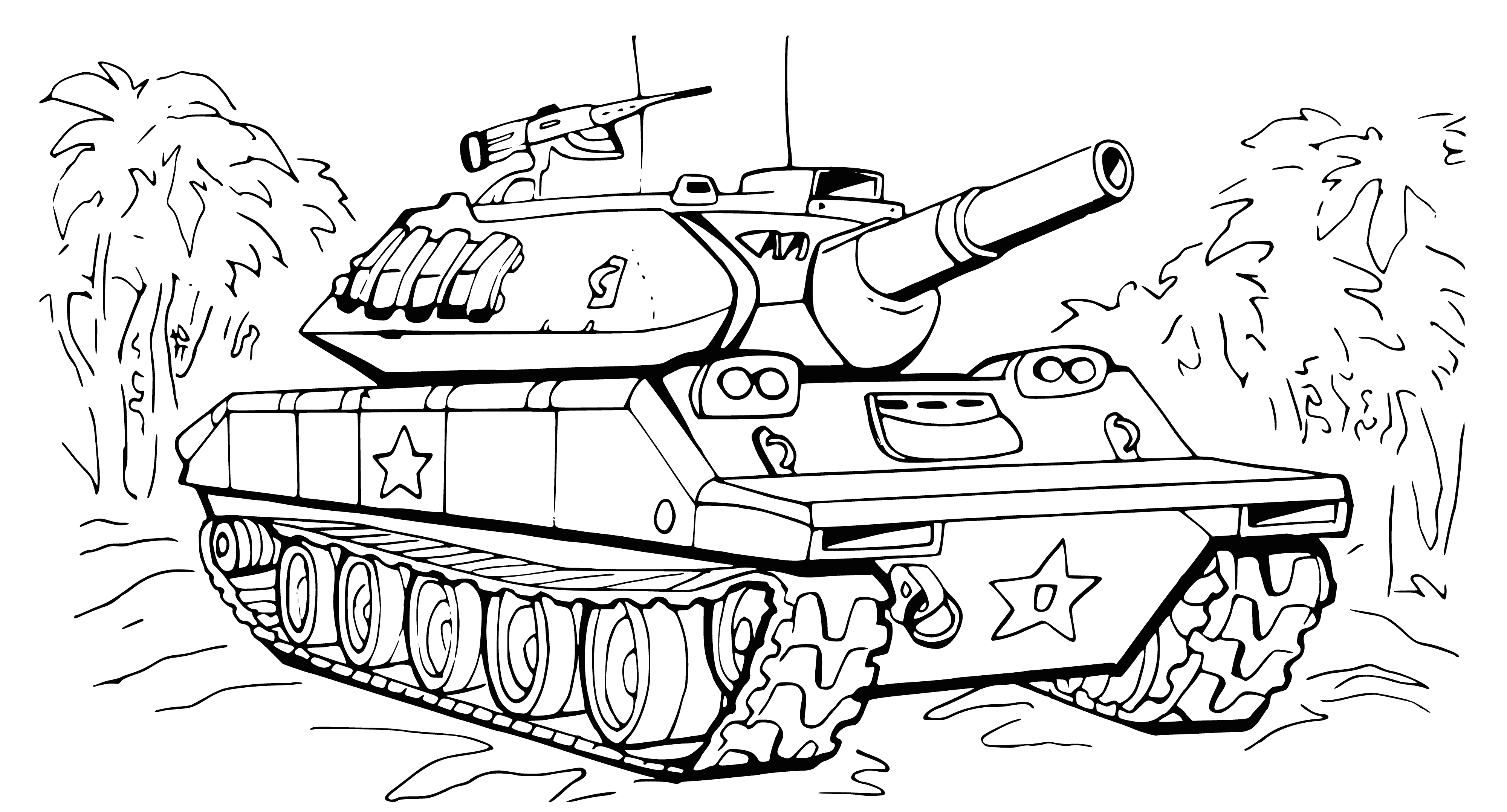 coloring page: Coloring light tank M 551 Sheridan