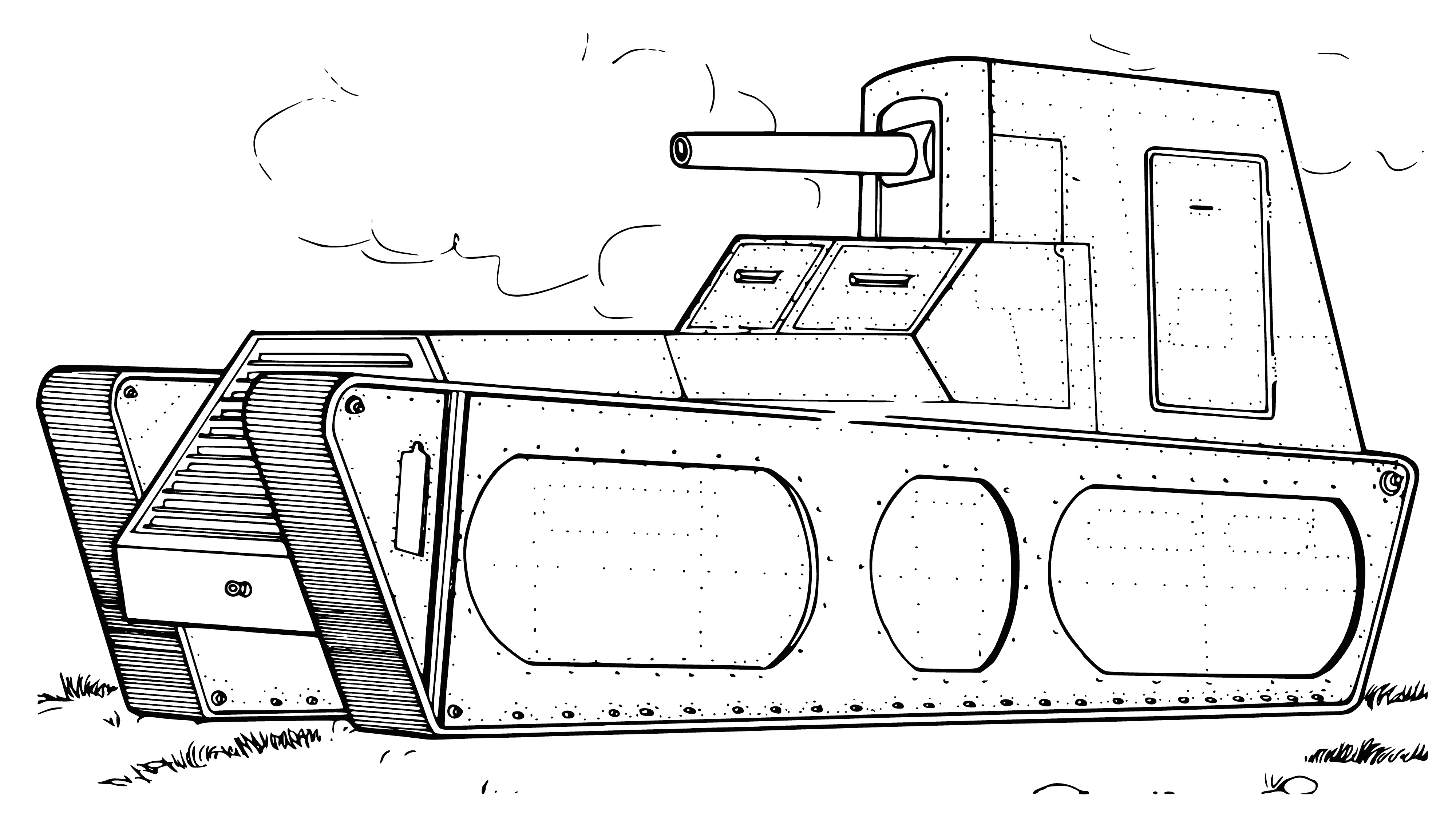 coloring page: Coloring light tank LK-II.