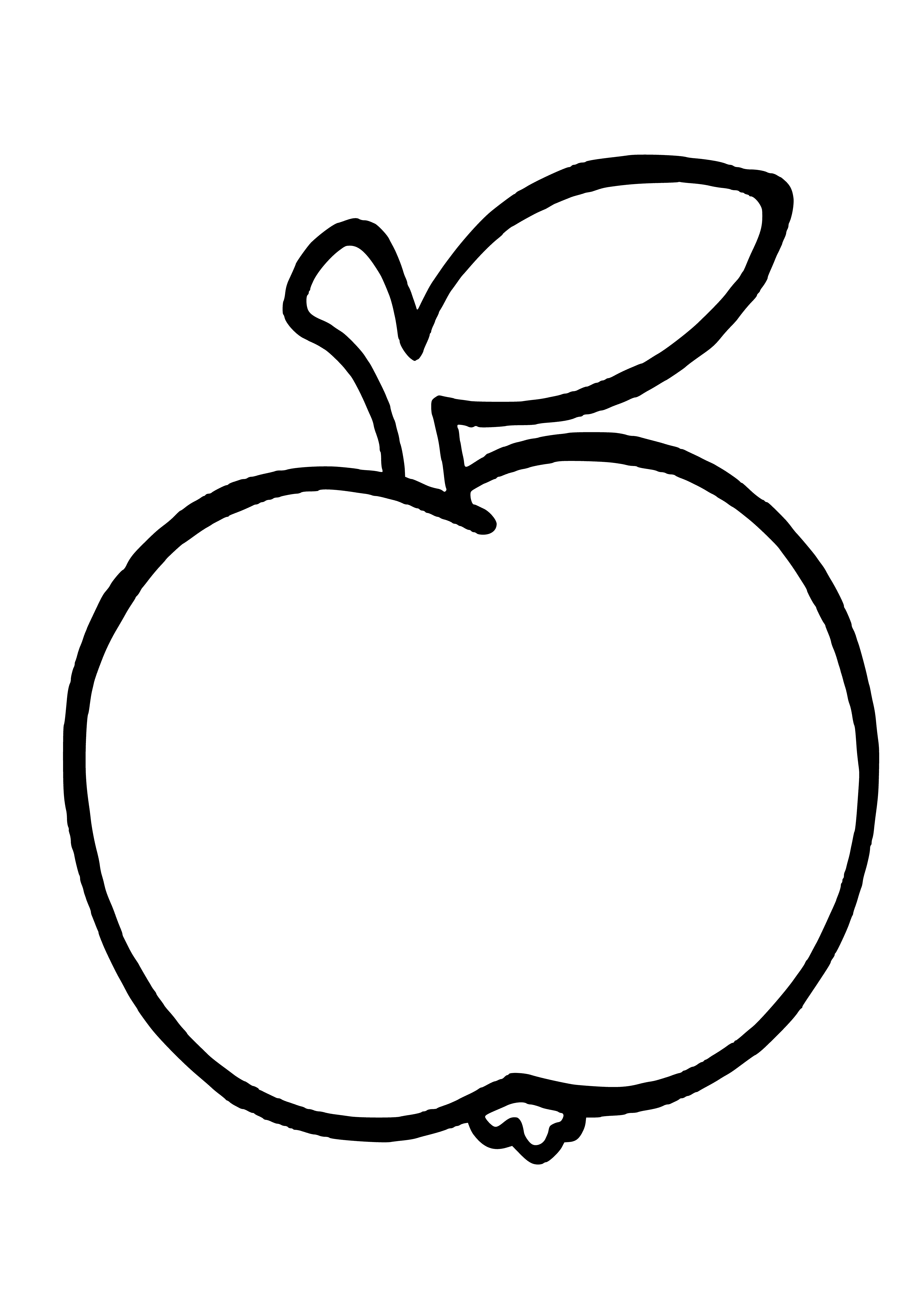 página para colorear: Colorear una manzana para niños