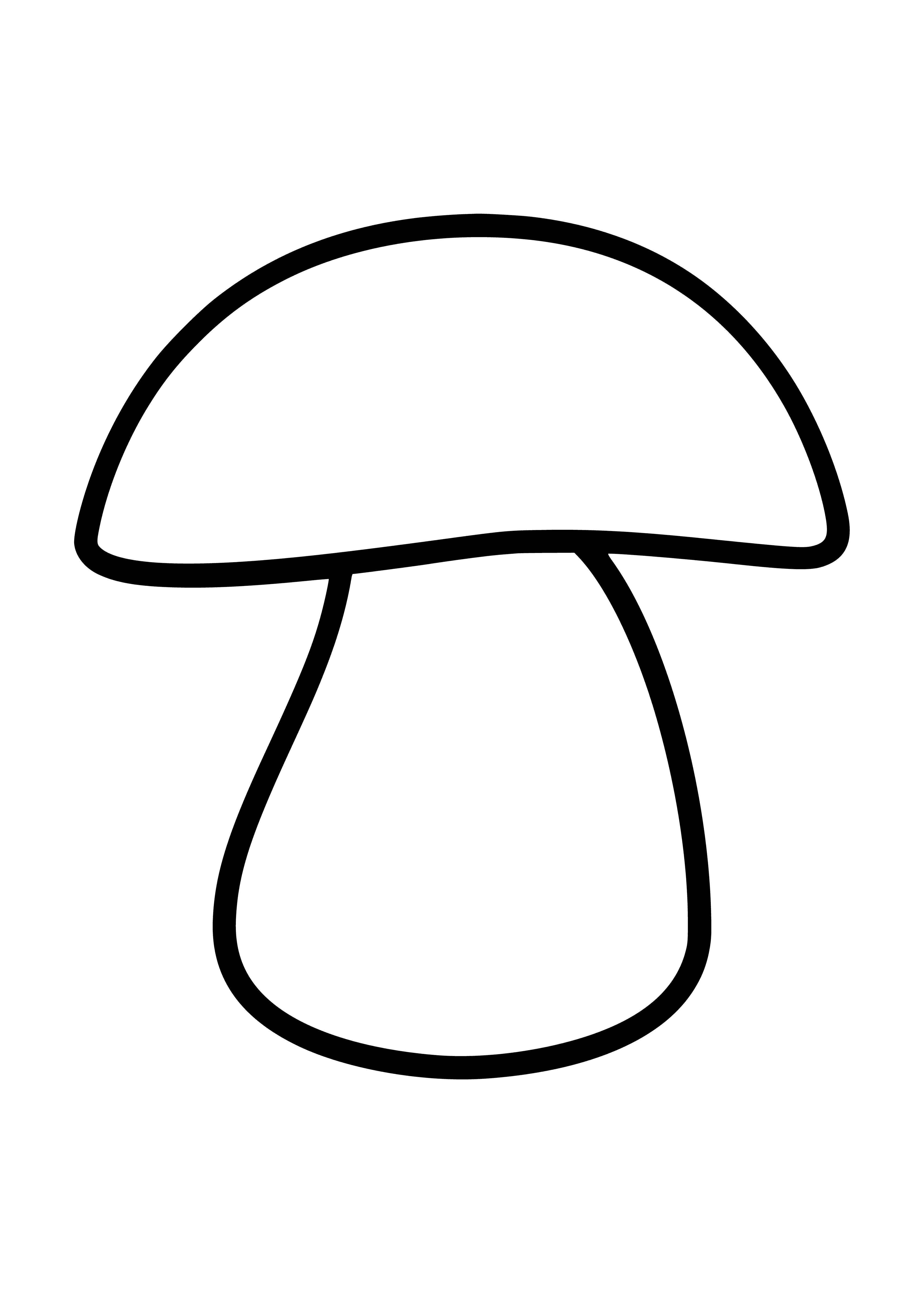 página para colorear: Mushroom para niños pequeños