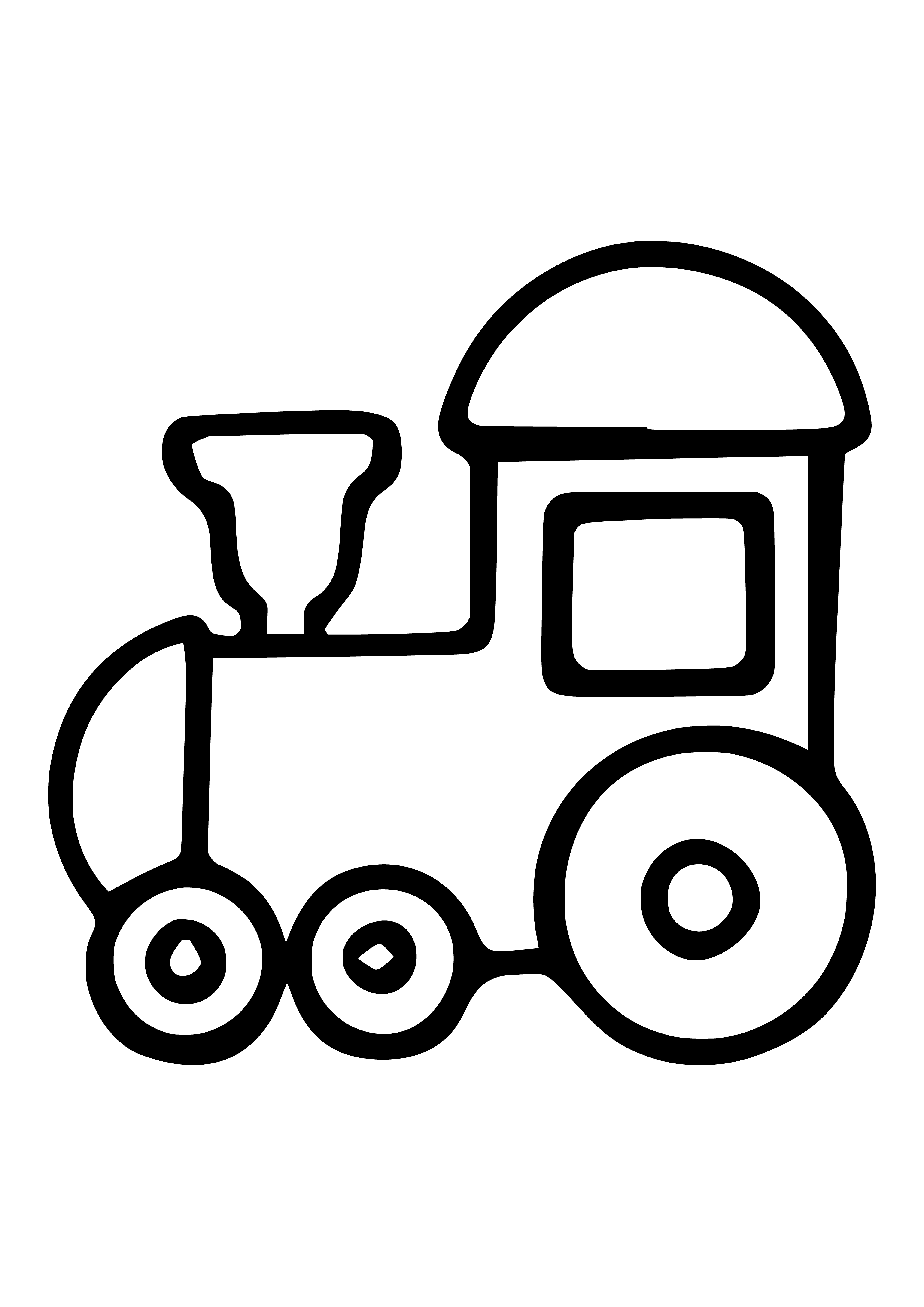 página para colorear: Colorear con la imagen de un tren para niños