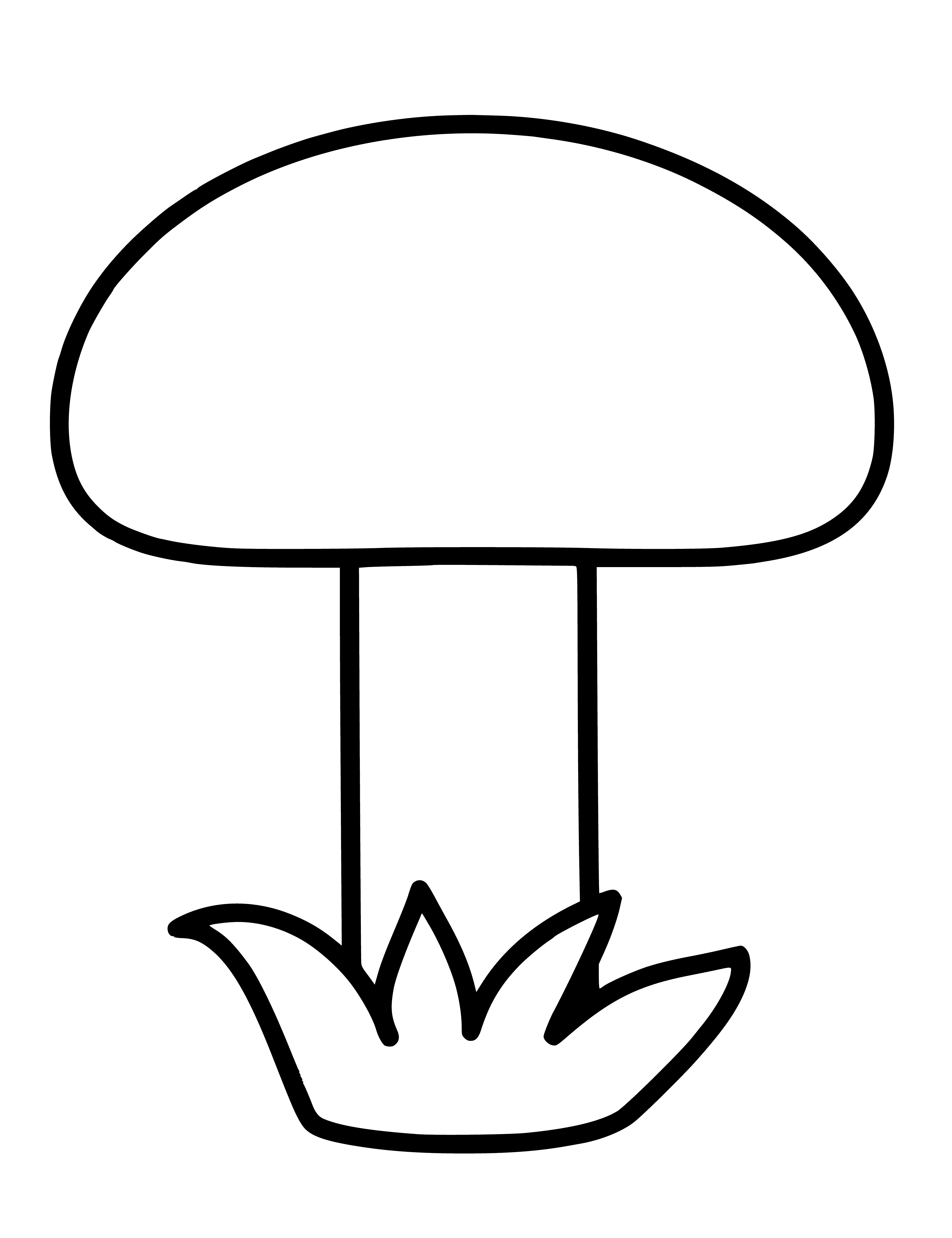 página para colorear: Mushroom dibujo para niños