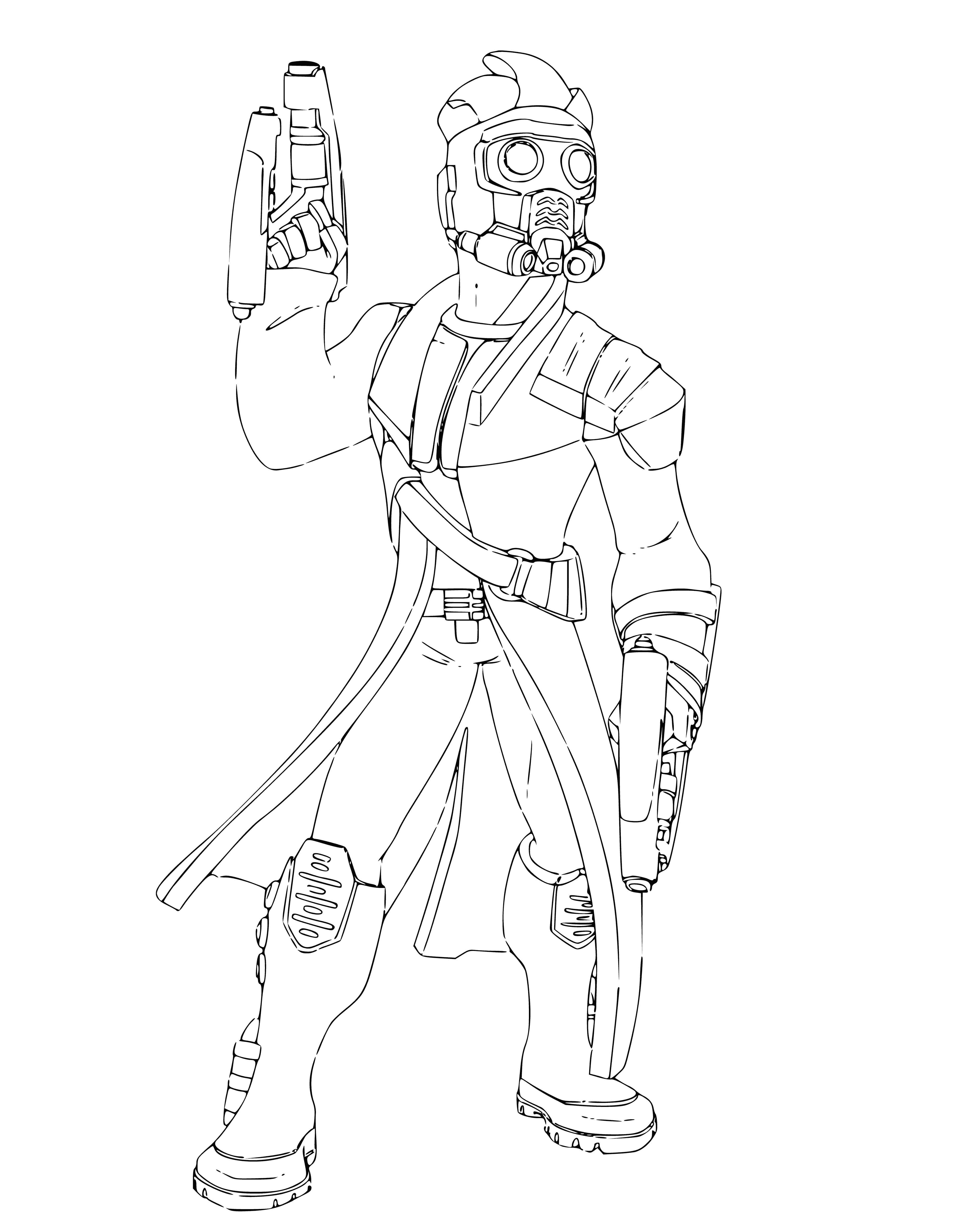 coloring page: Coloring Star Lord of the Guardians of the Galaxy