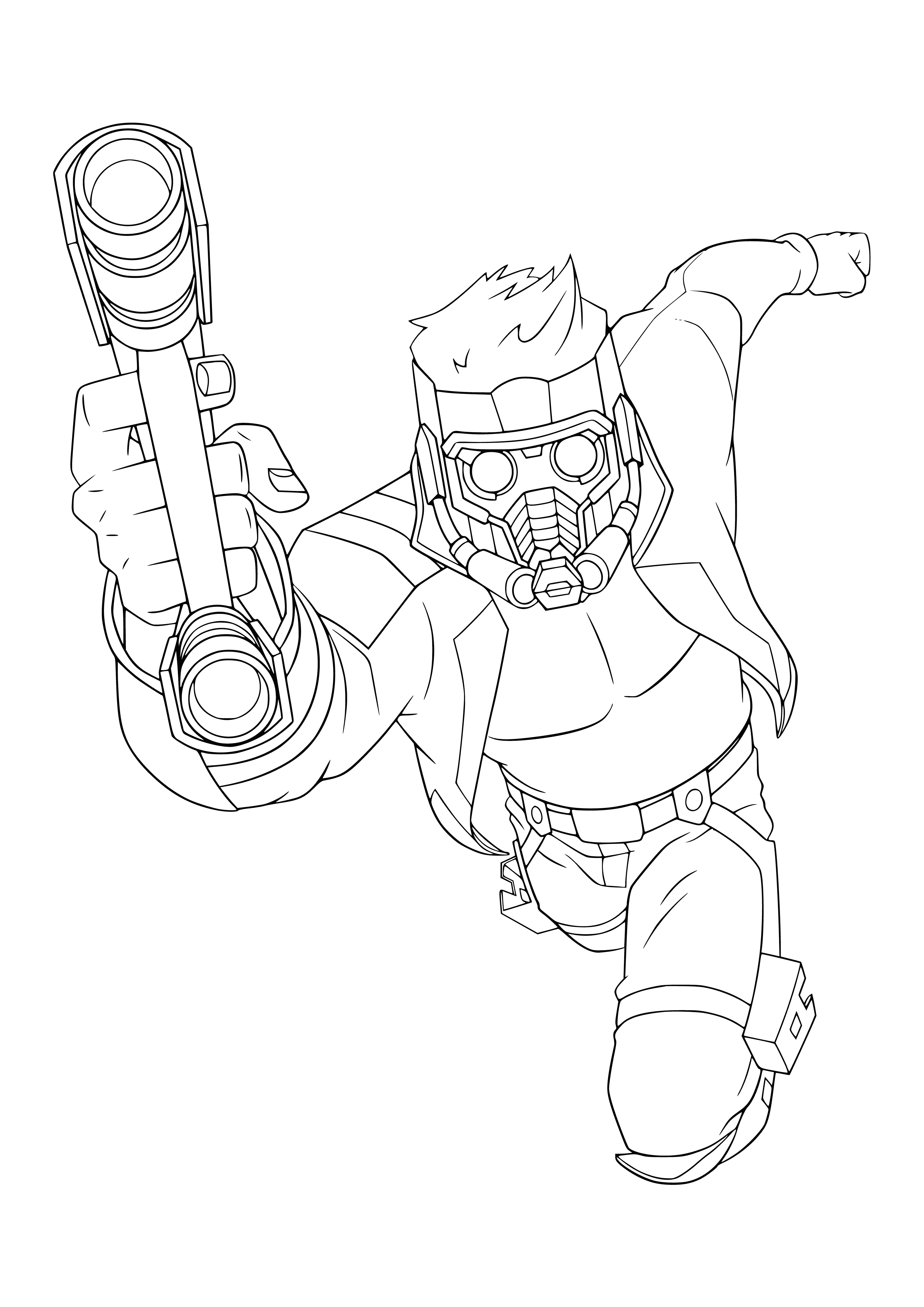 coloring page: Coloring Star Lord of the Guardians of the Galaxy