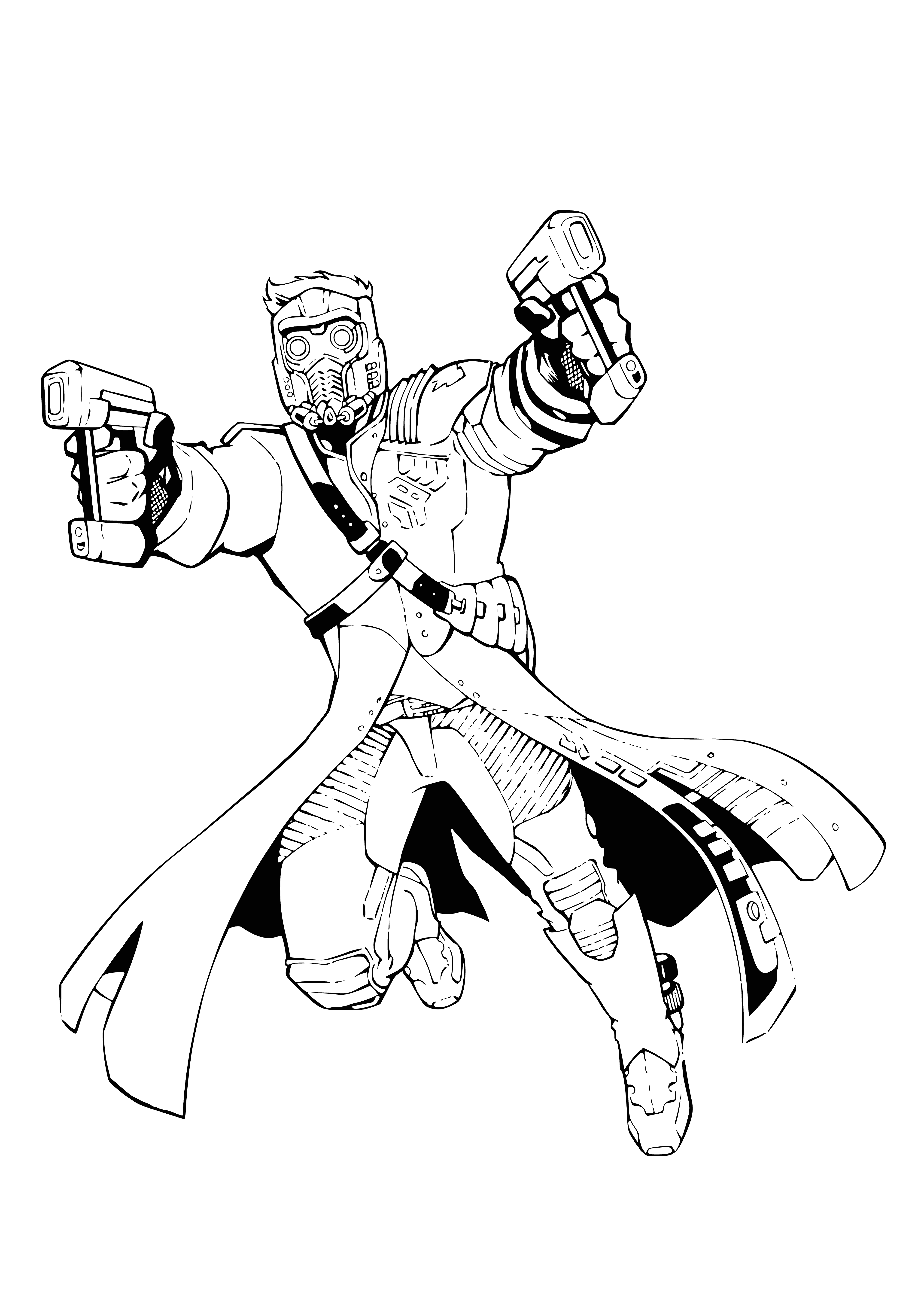 coloring page: Coloring Star-Lord of the Guardians of the Galaxy