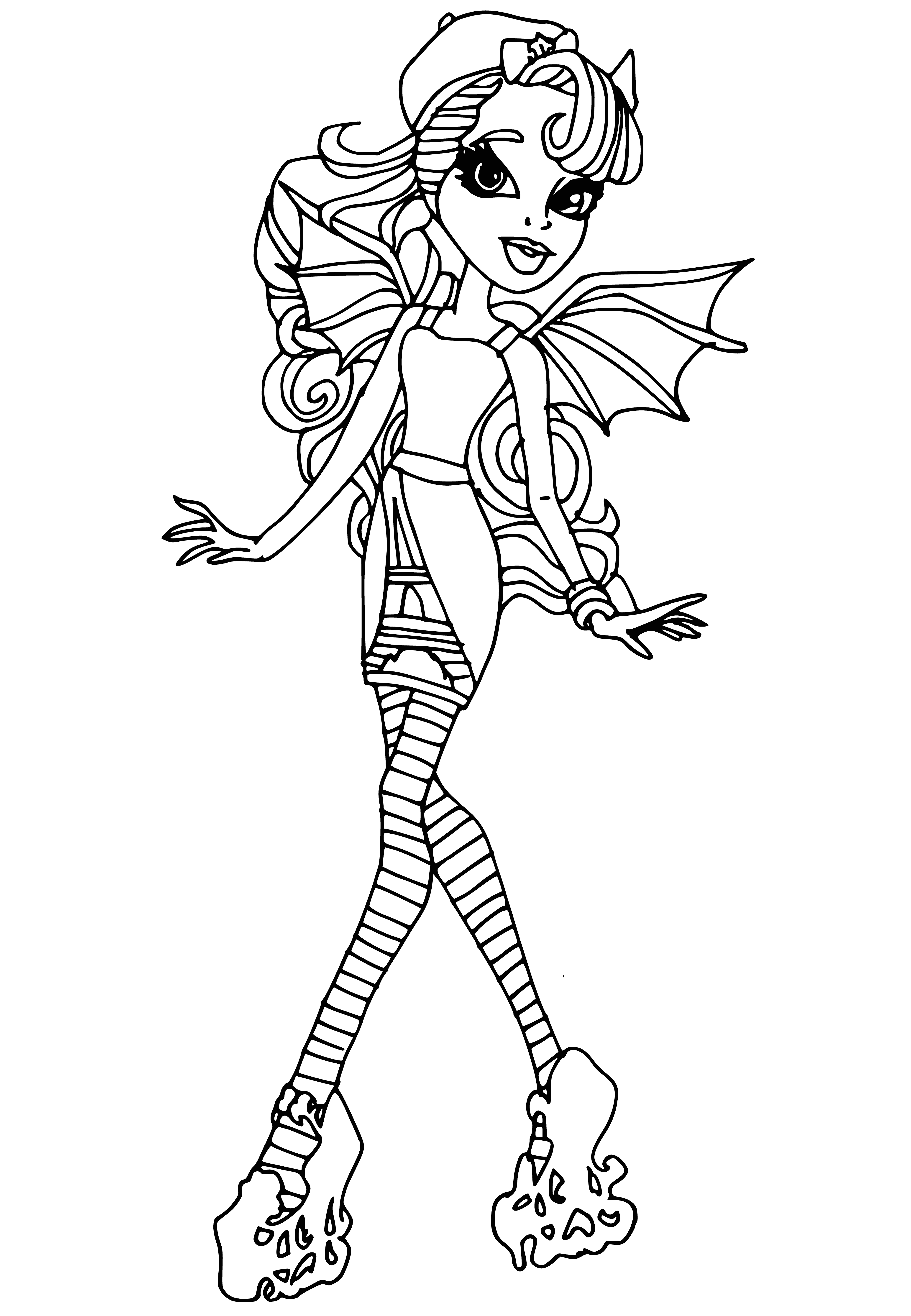 coloring page: Rochelle Goyle from Monster High