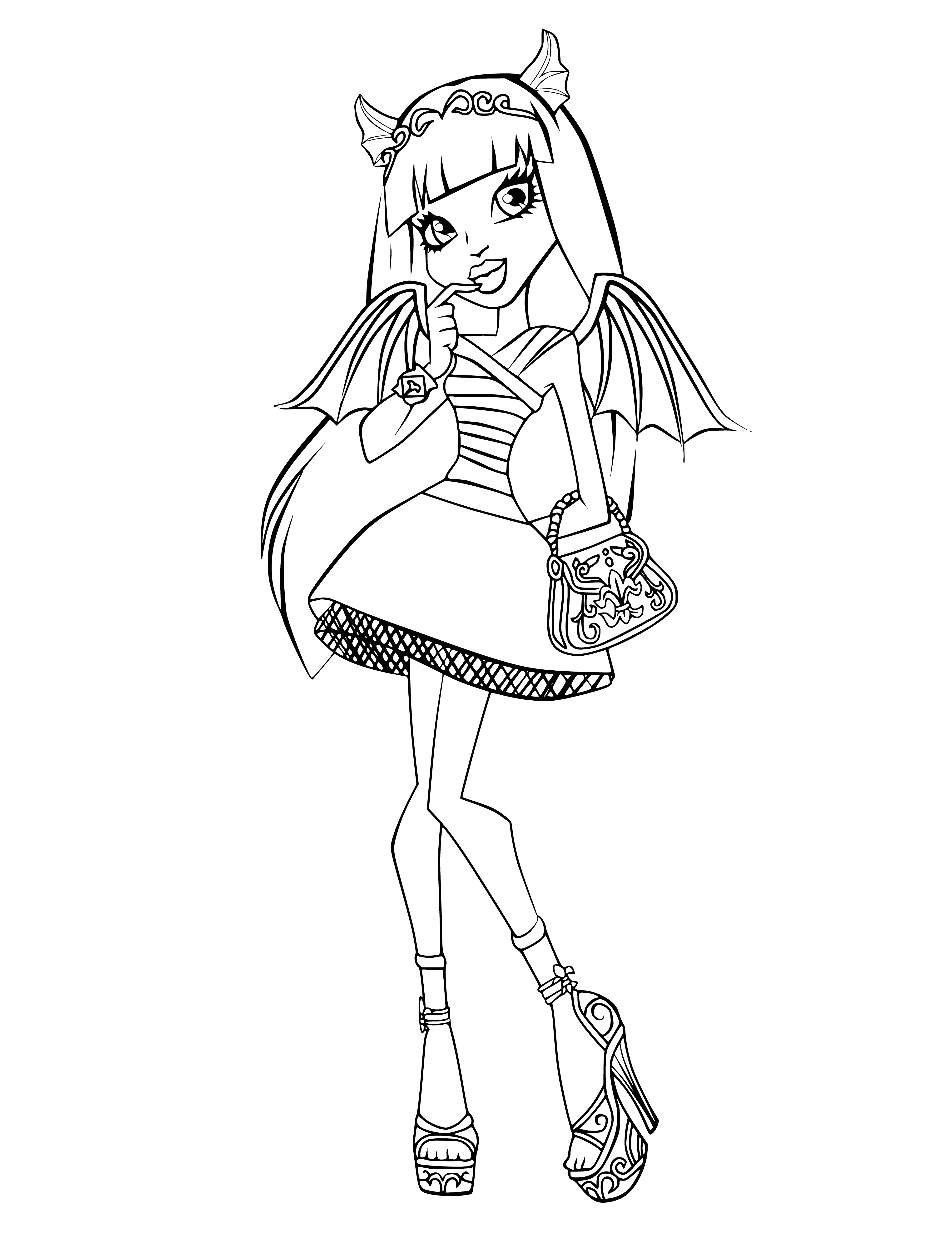 coloring page: Rochelle Goyle - Gargoyle's daughter