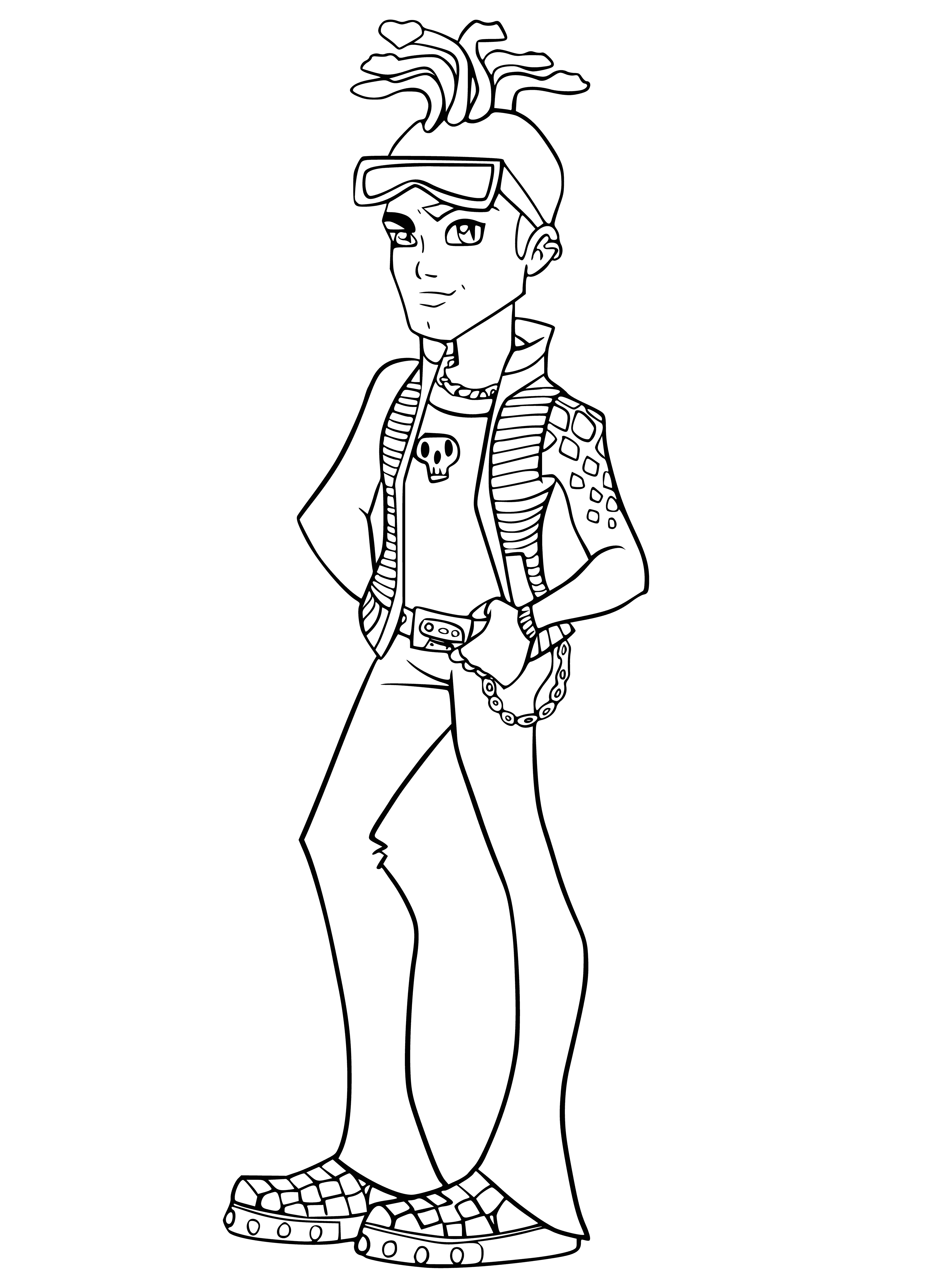 coloring page: Coloring by Duce Gordon, son of Medusa Gorgon