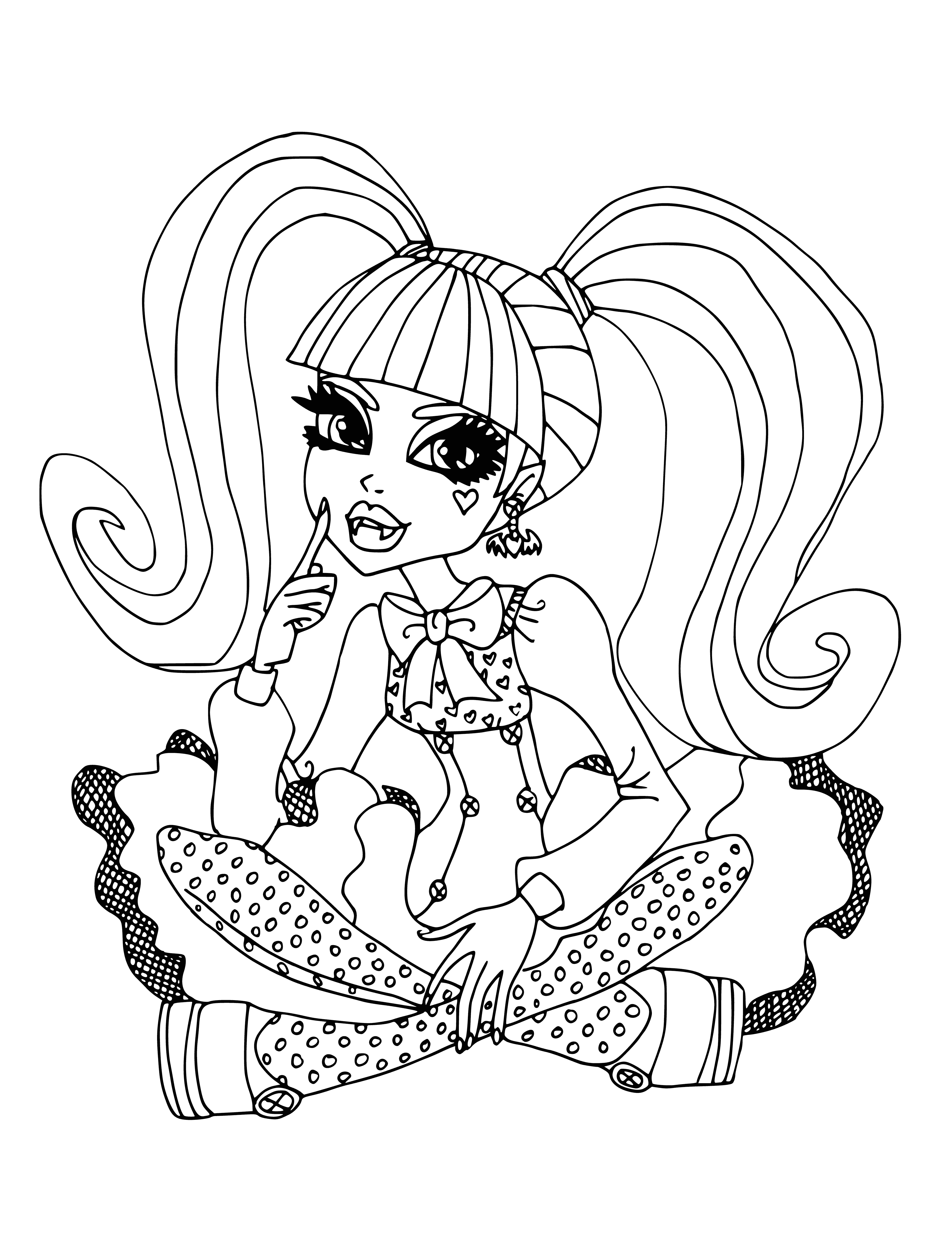 coloring page: Draculaura from Monster High in Coloring