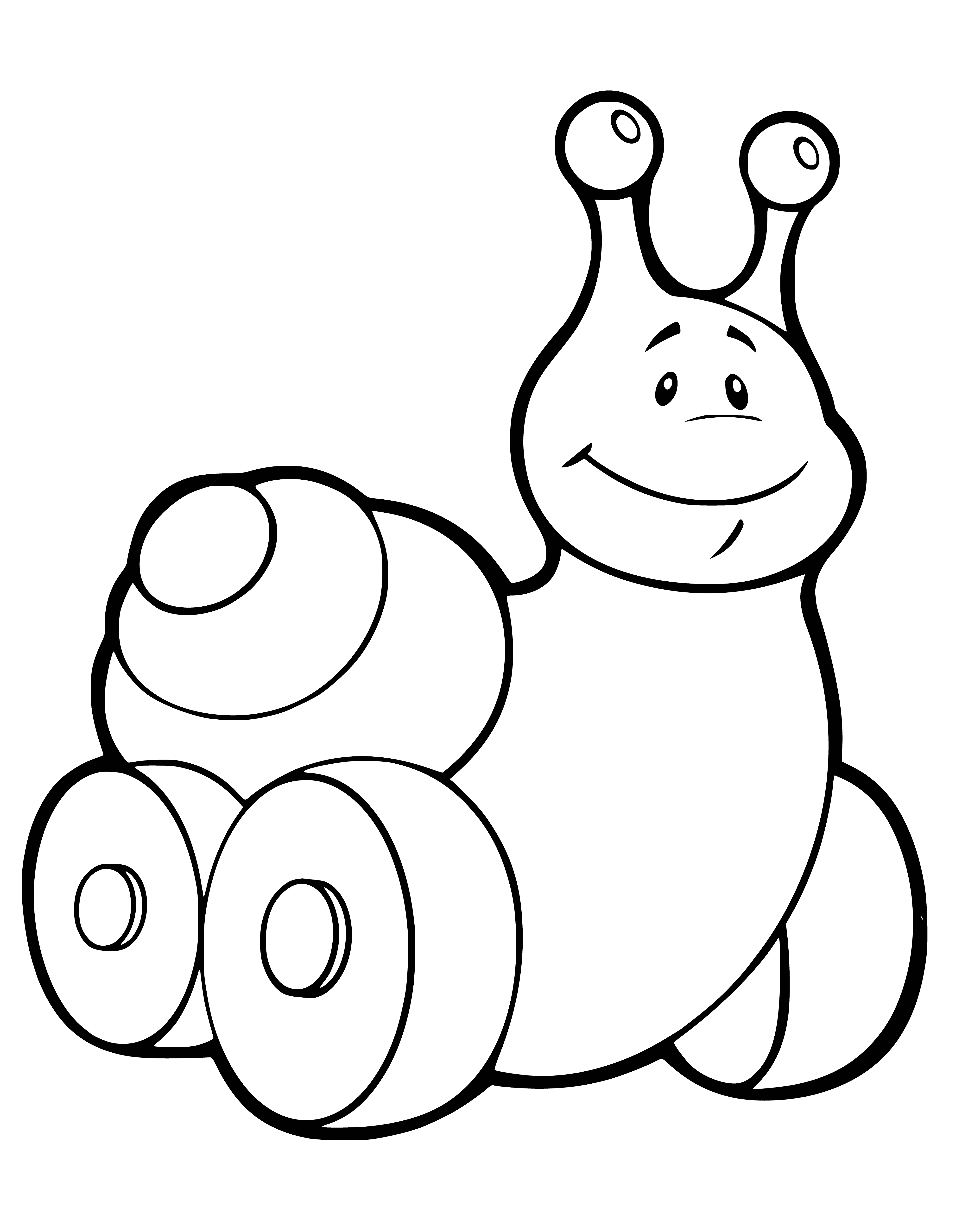 página para colorear: Juguete de caracol para colorear