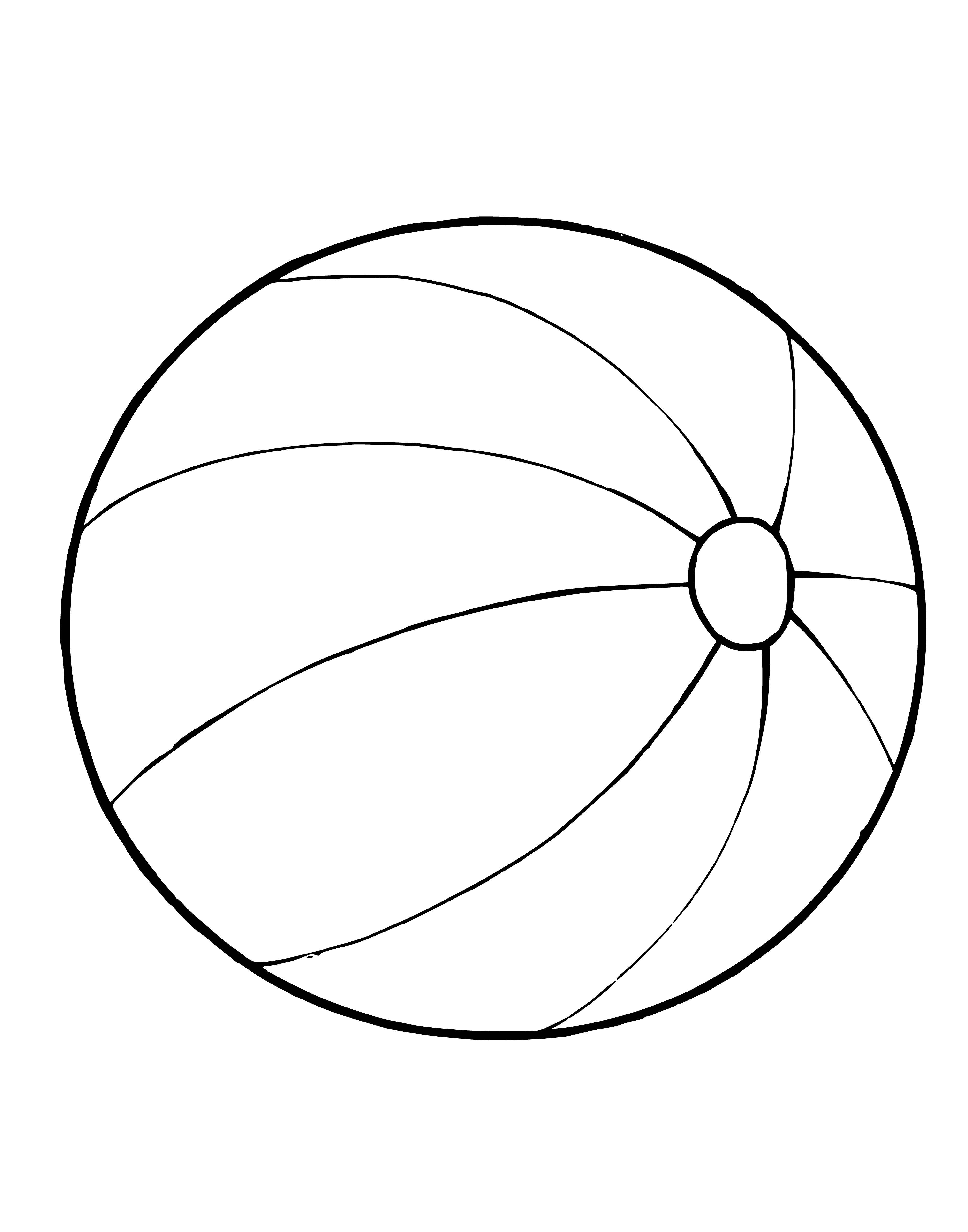 página para colorear: Contorno para colorear una bola de juguete