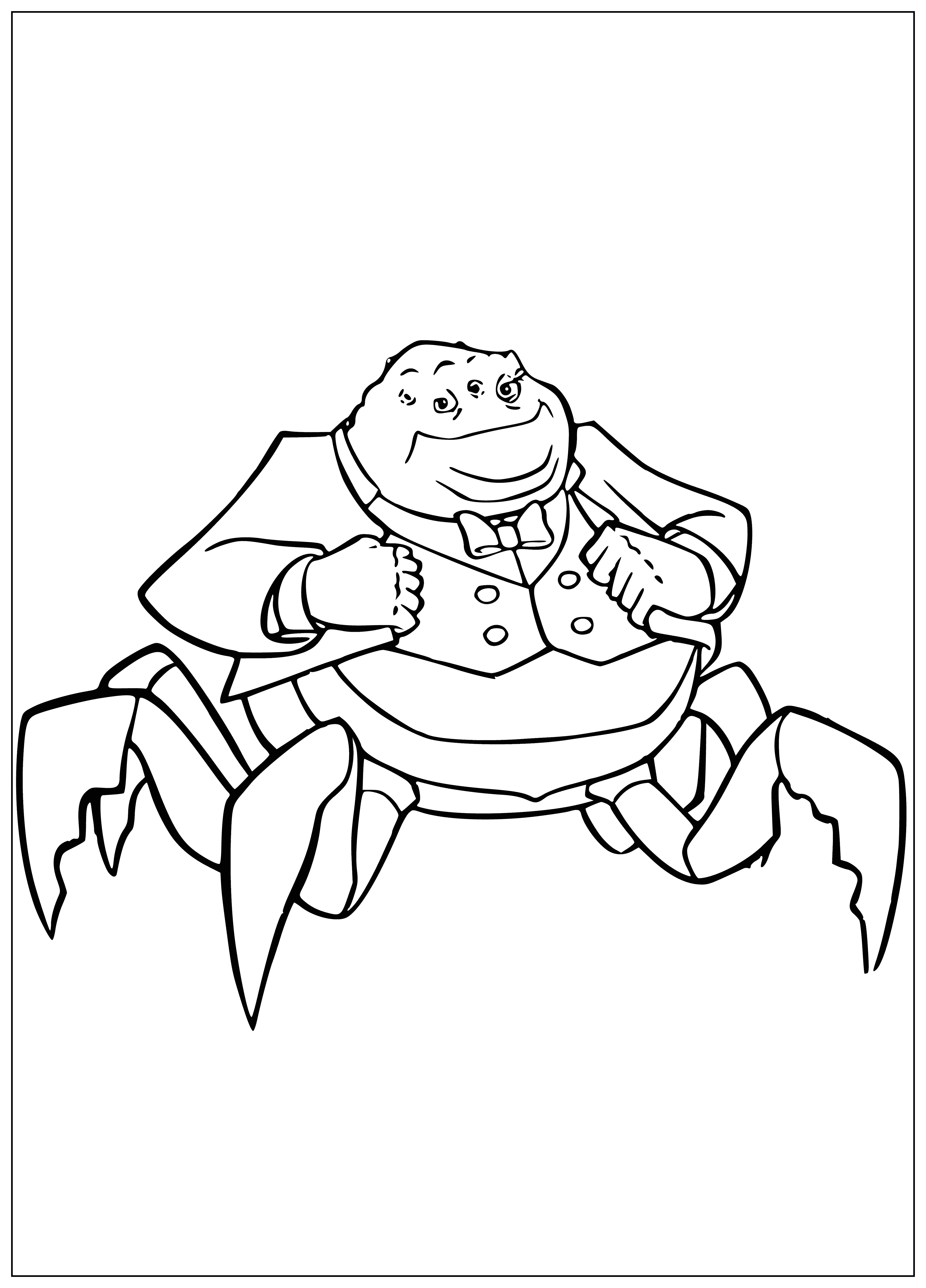 coloriage: Dessin du directeur de la Monster Corporation en costume