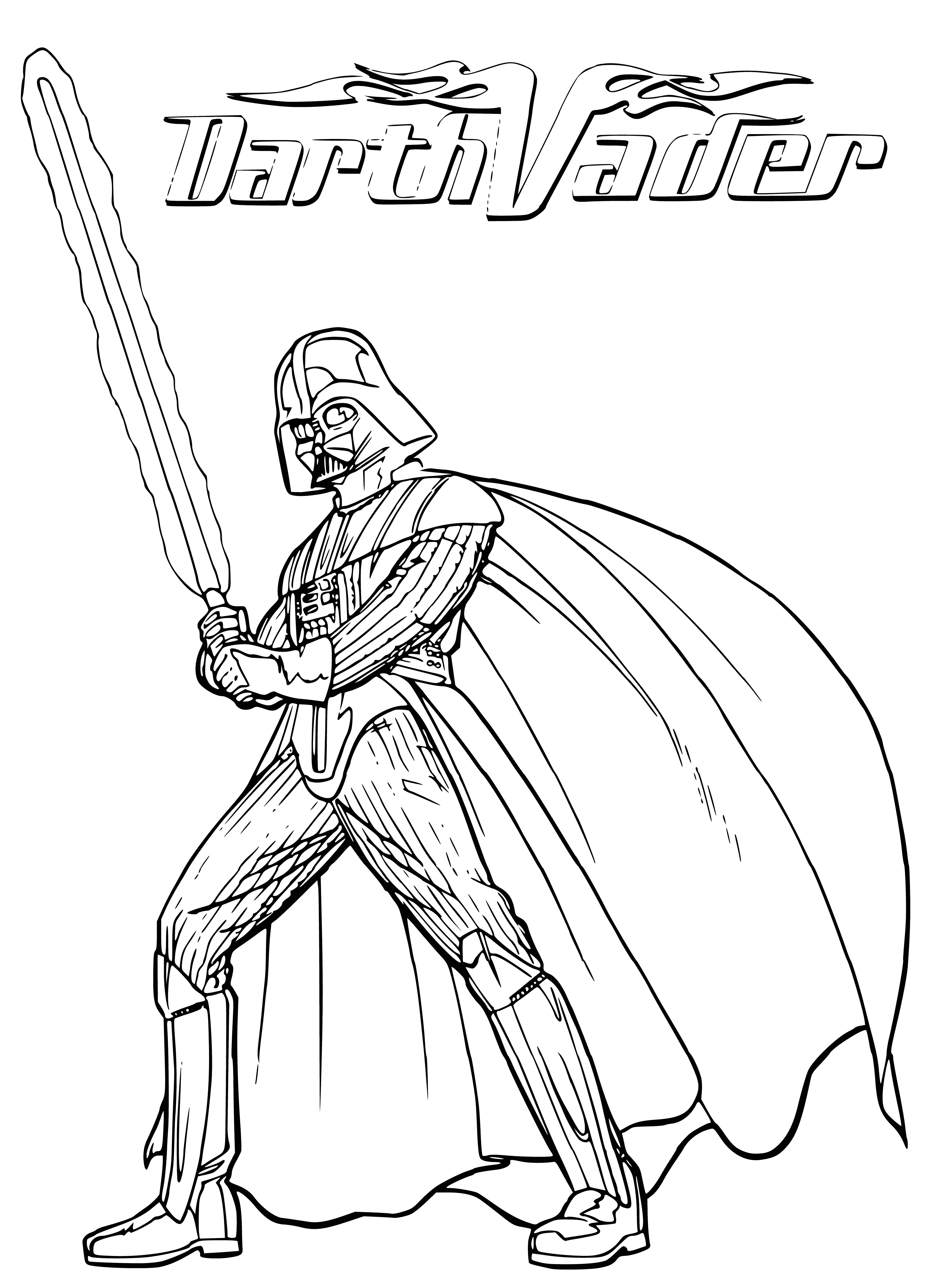 coloriage: Darth Vader de Star Wars: épisode IV