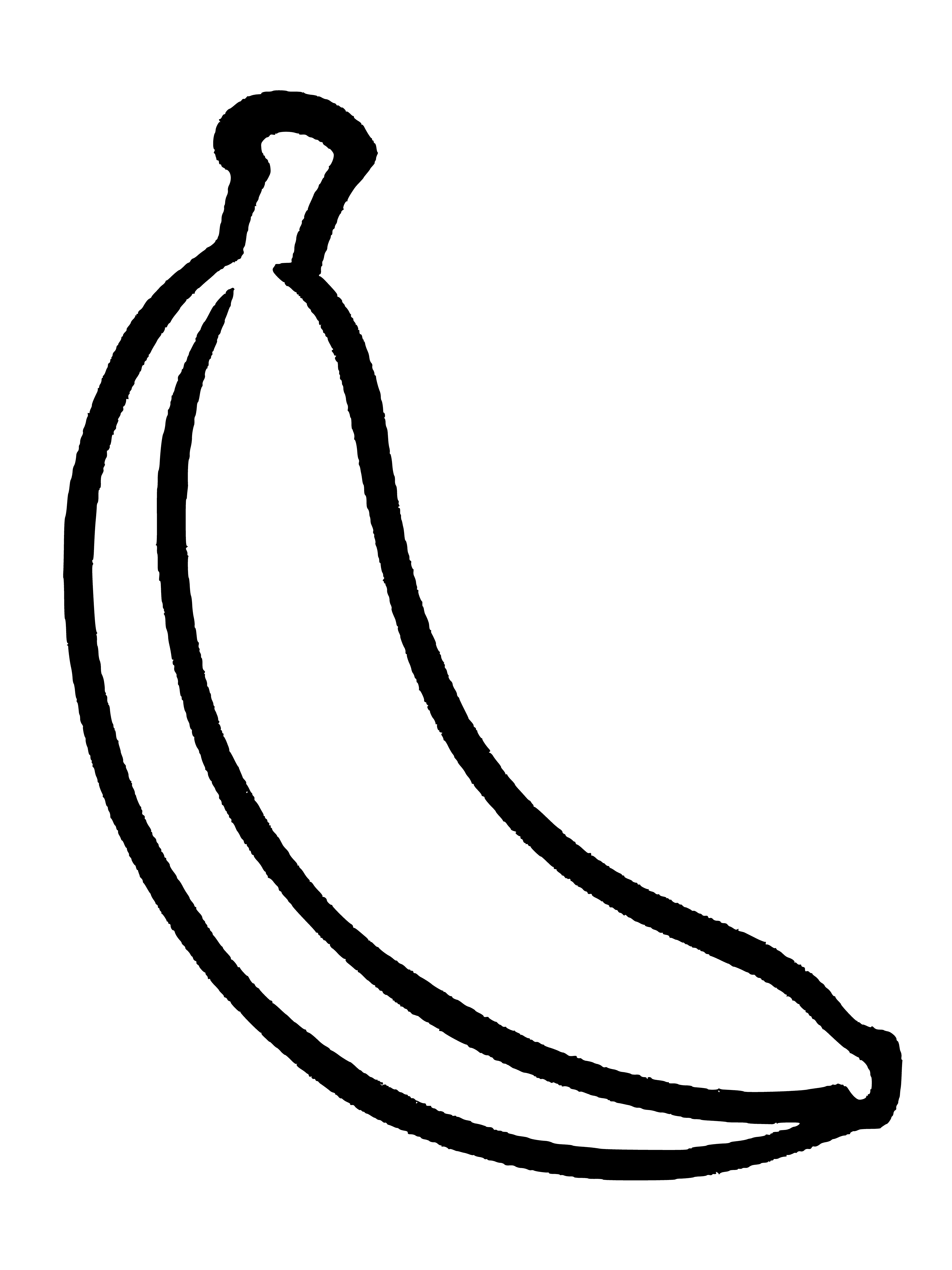 página para colorear: Contorno de imagen de Banana para colorear