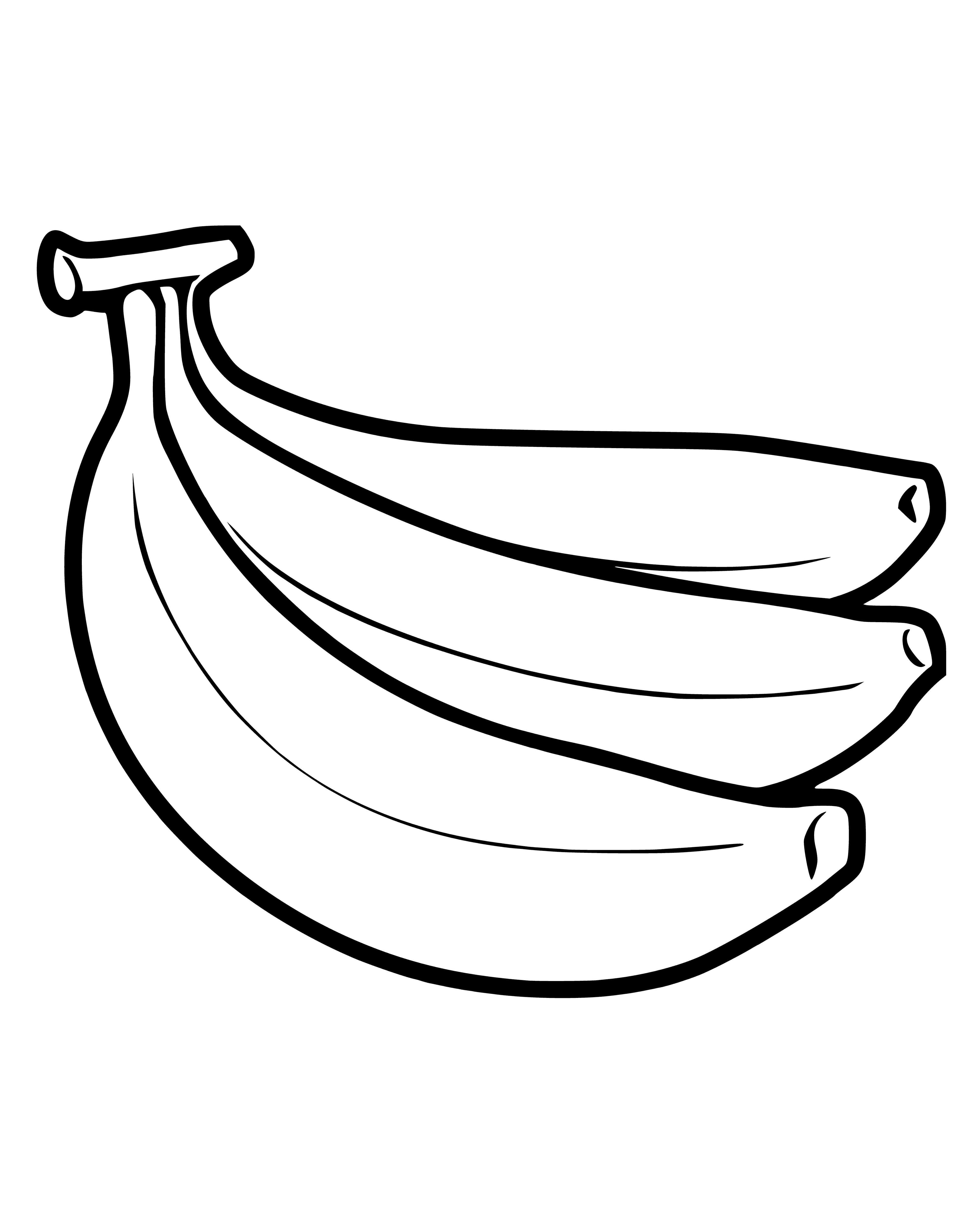 página para colorear: Un montón de bananas para pintar