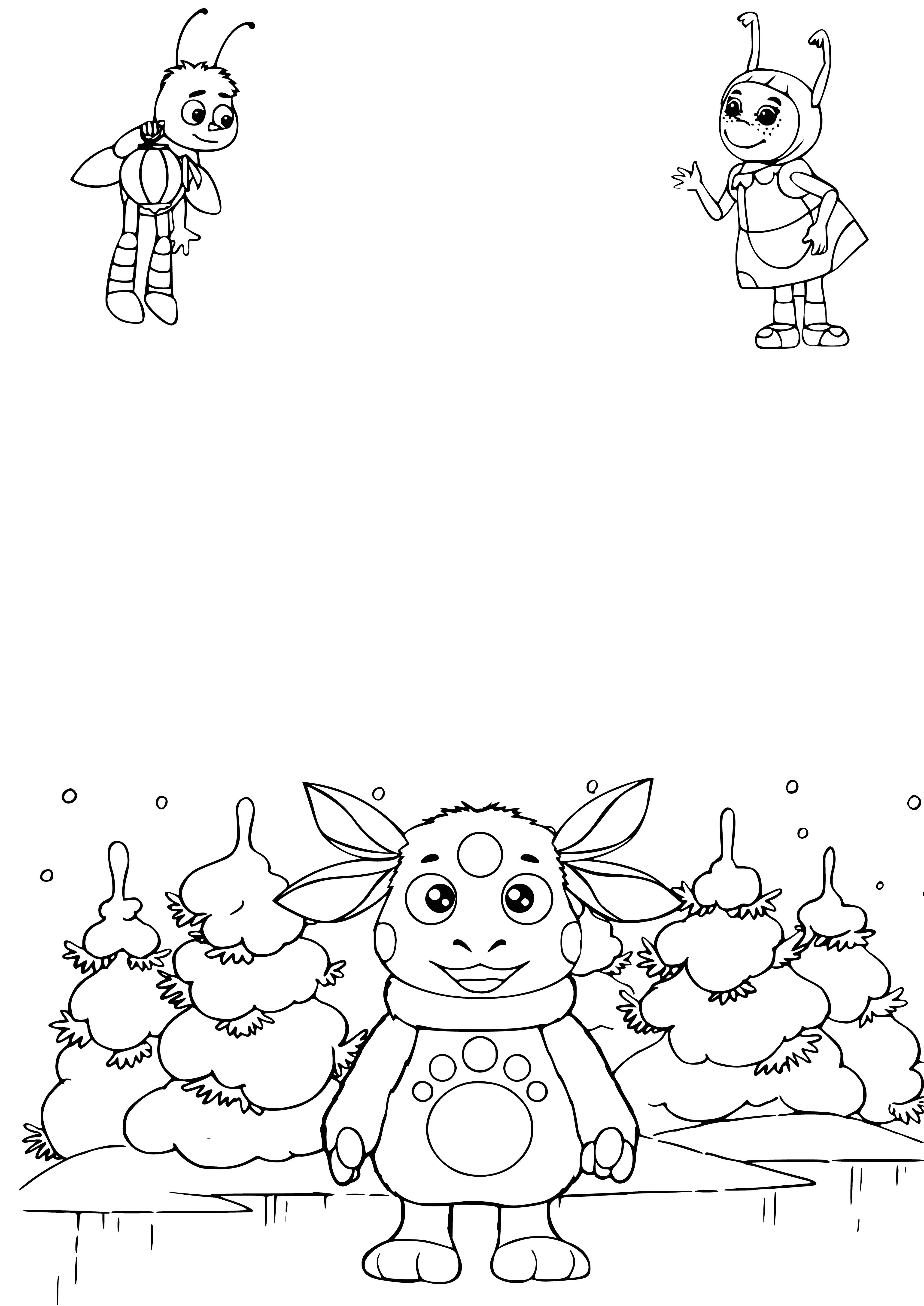 Carta ao Papai Noel com a imagem de personagens e árvores de Natal.