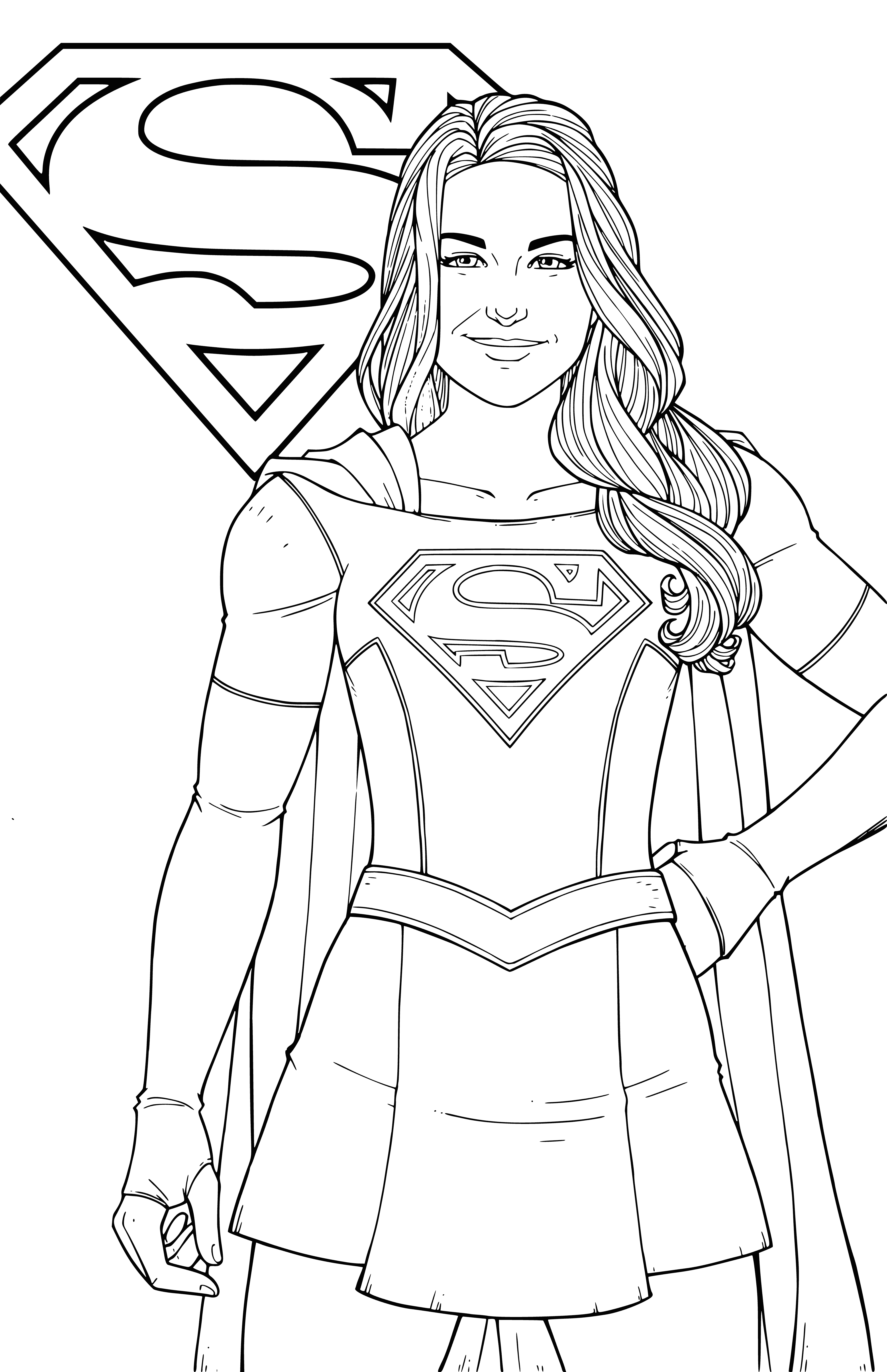 coloriage: Coloration Supergirl pour les enfants