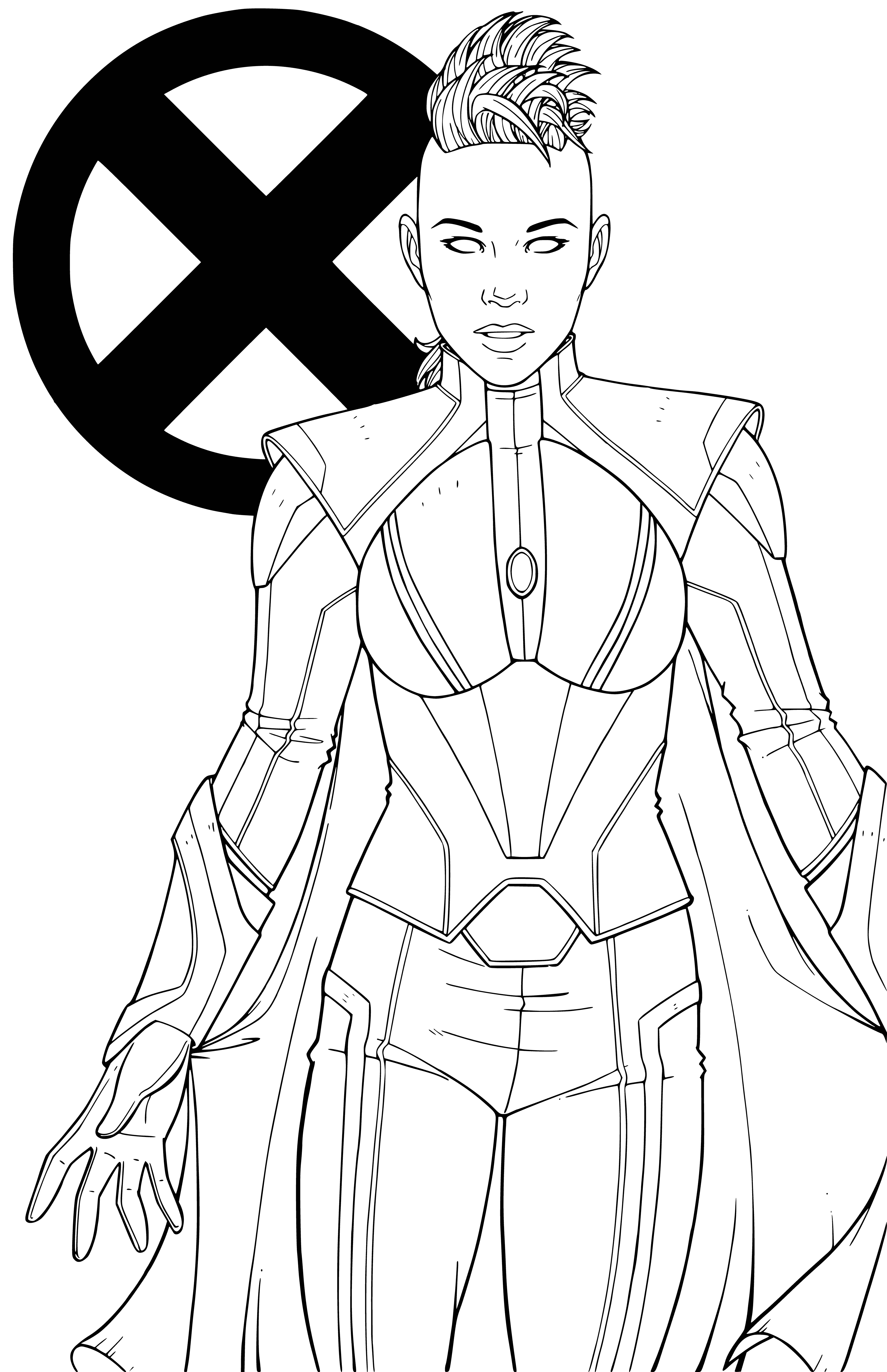 coloriage: Couleur du personnage Storm from Marvel comics