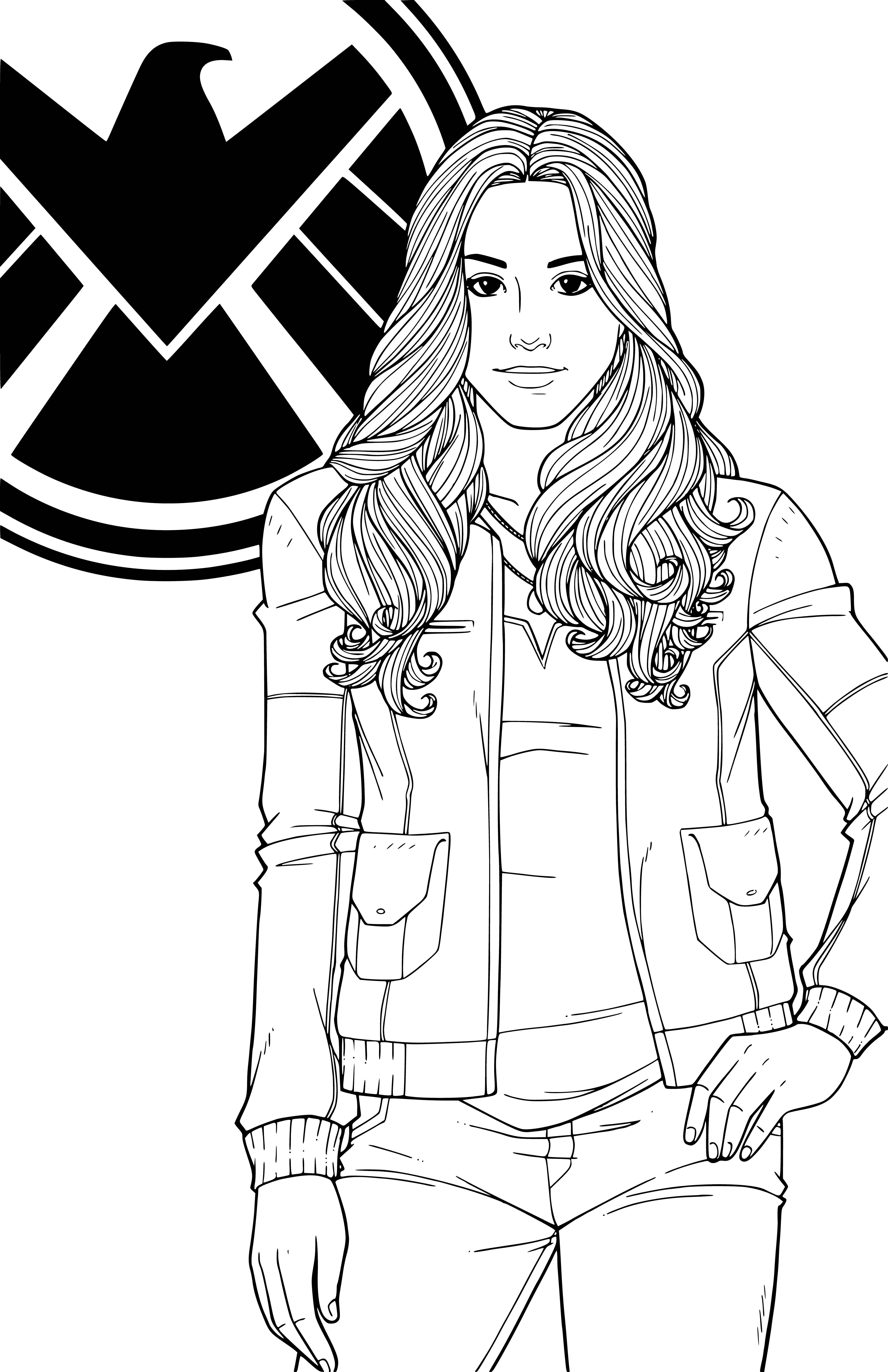 coloriage: Daisy Johnson de l'agent S.H.I.E.L.D.