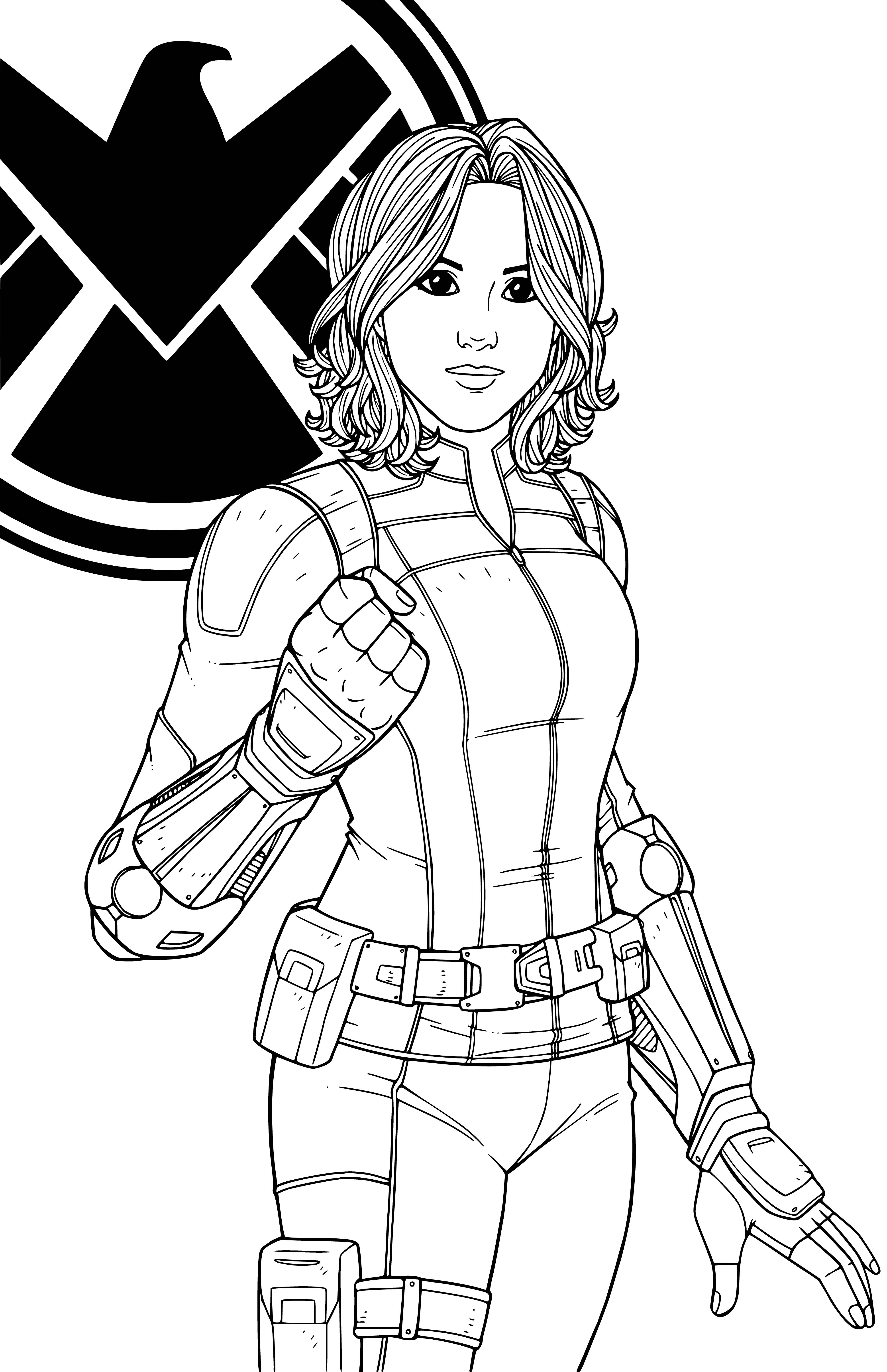 coloriage: Daisy Johnson de l'agent du S.H.I.E.L.D.