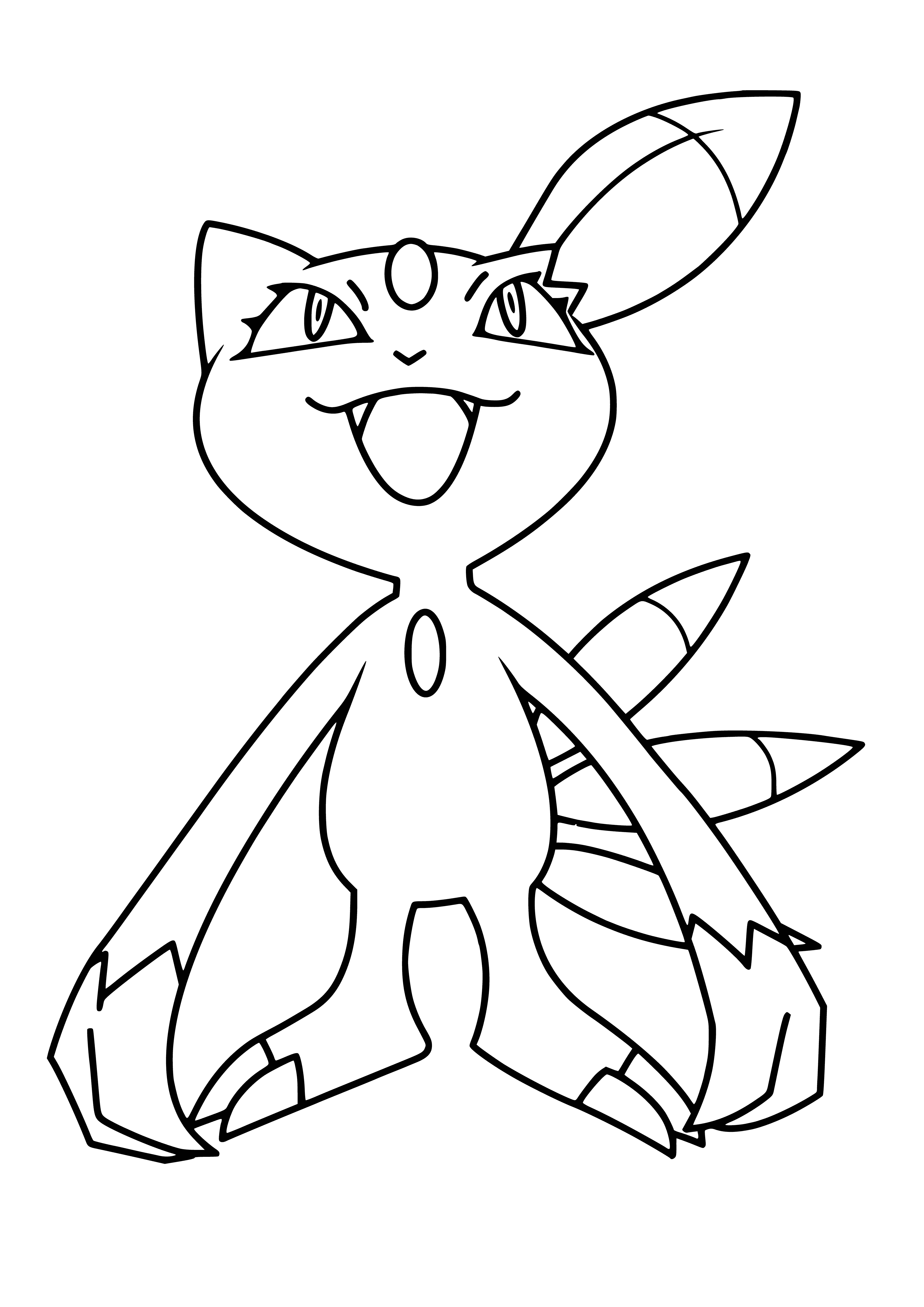 coloring page: Pokemon Reduced in Coloring Style