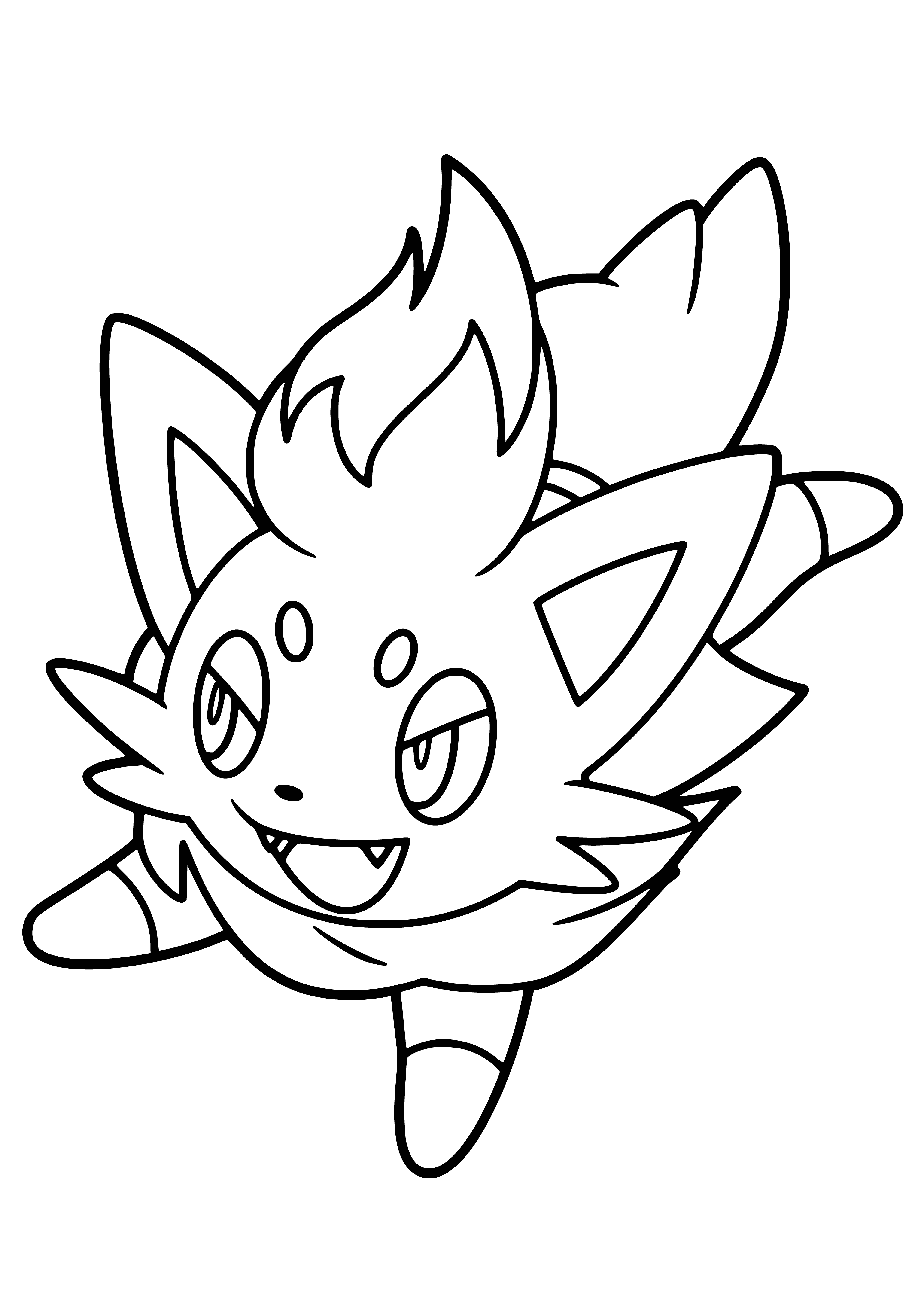 coloring page: Pokemon Zorua in coloring book