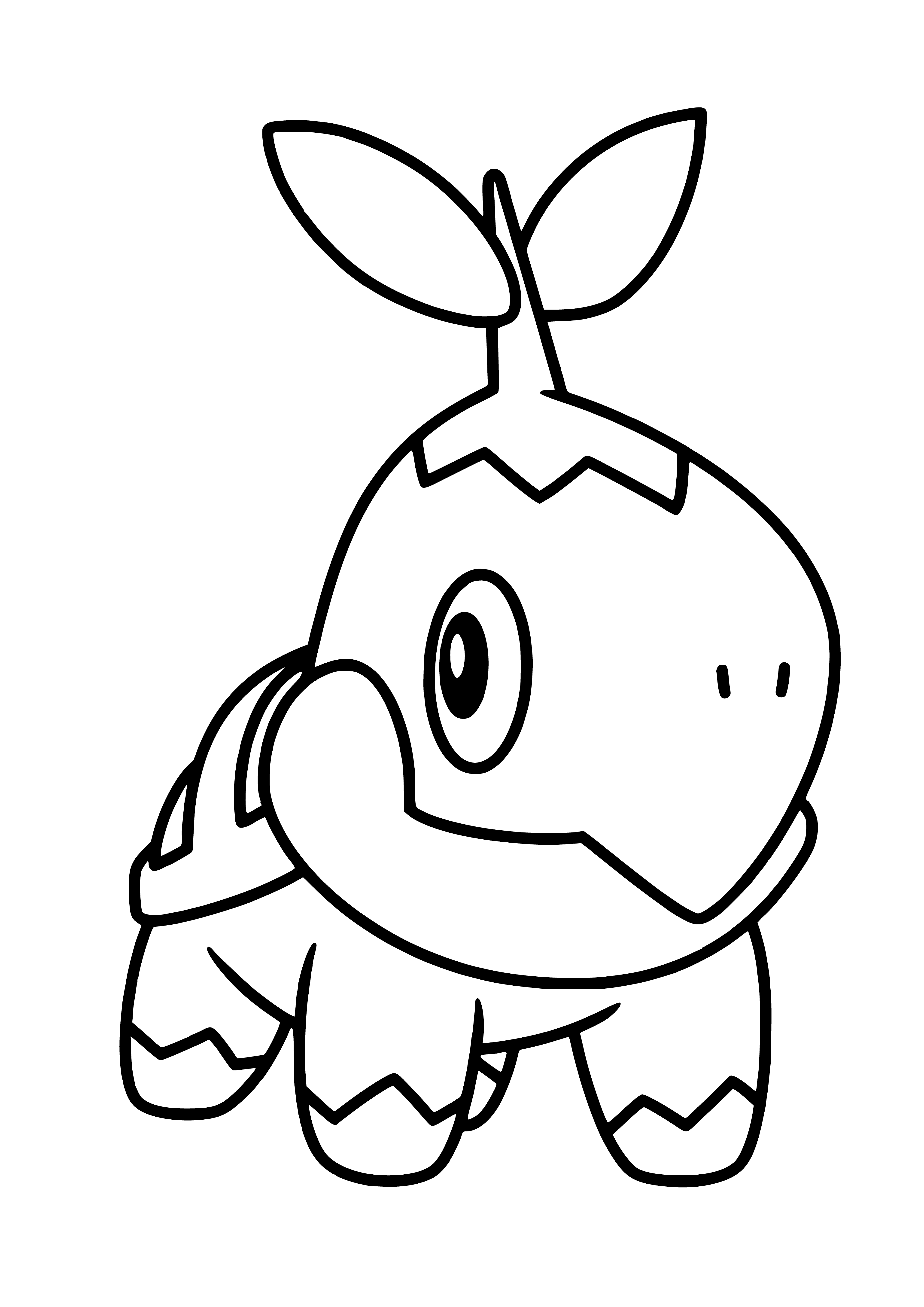 coloring page: Pokemon Turtwig in coloring