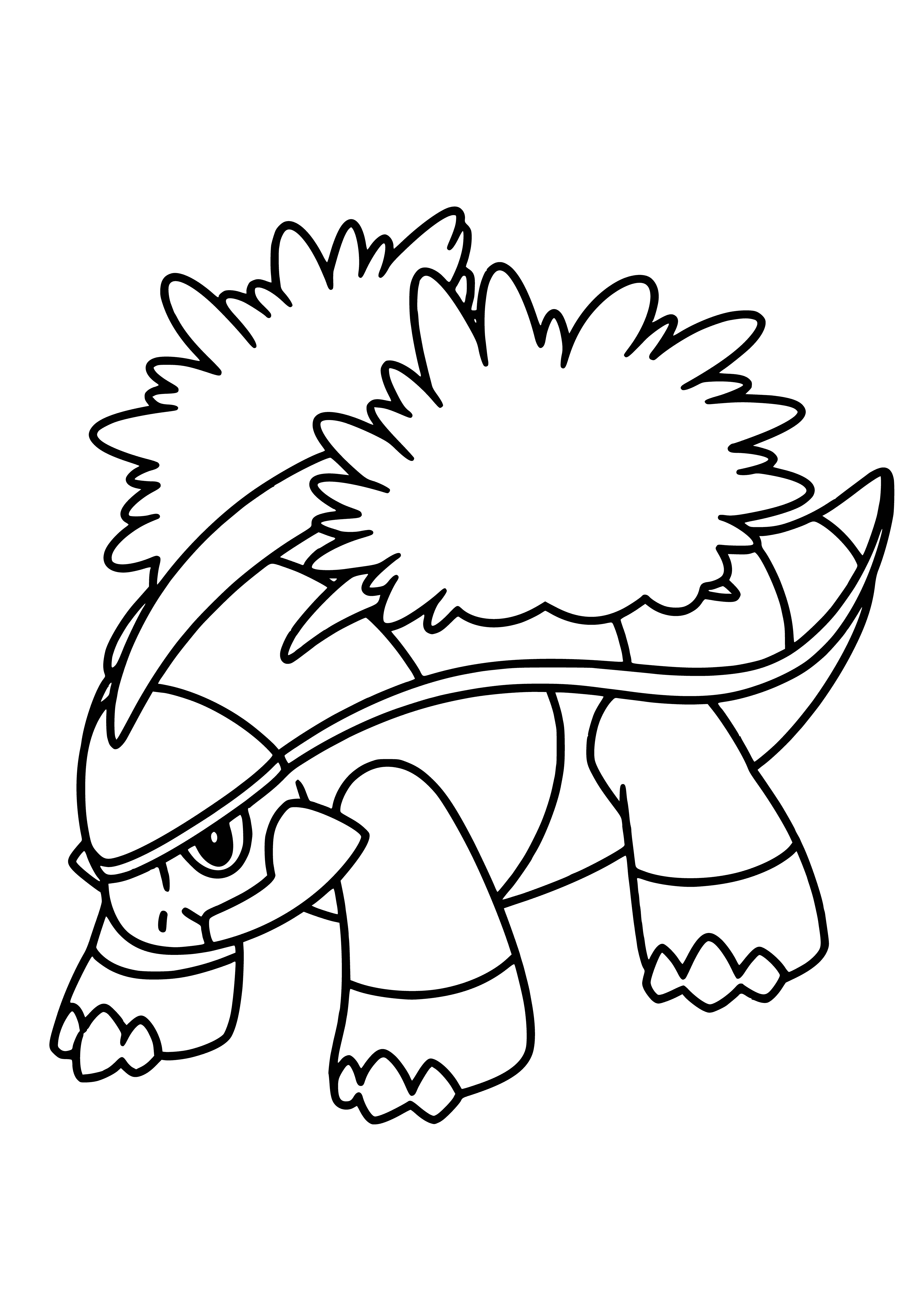 coloring page: Picture of Pokemon Coloring Grottle