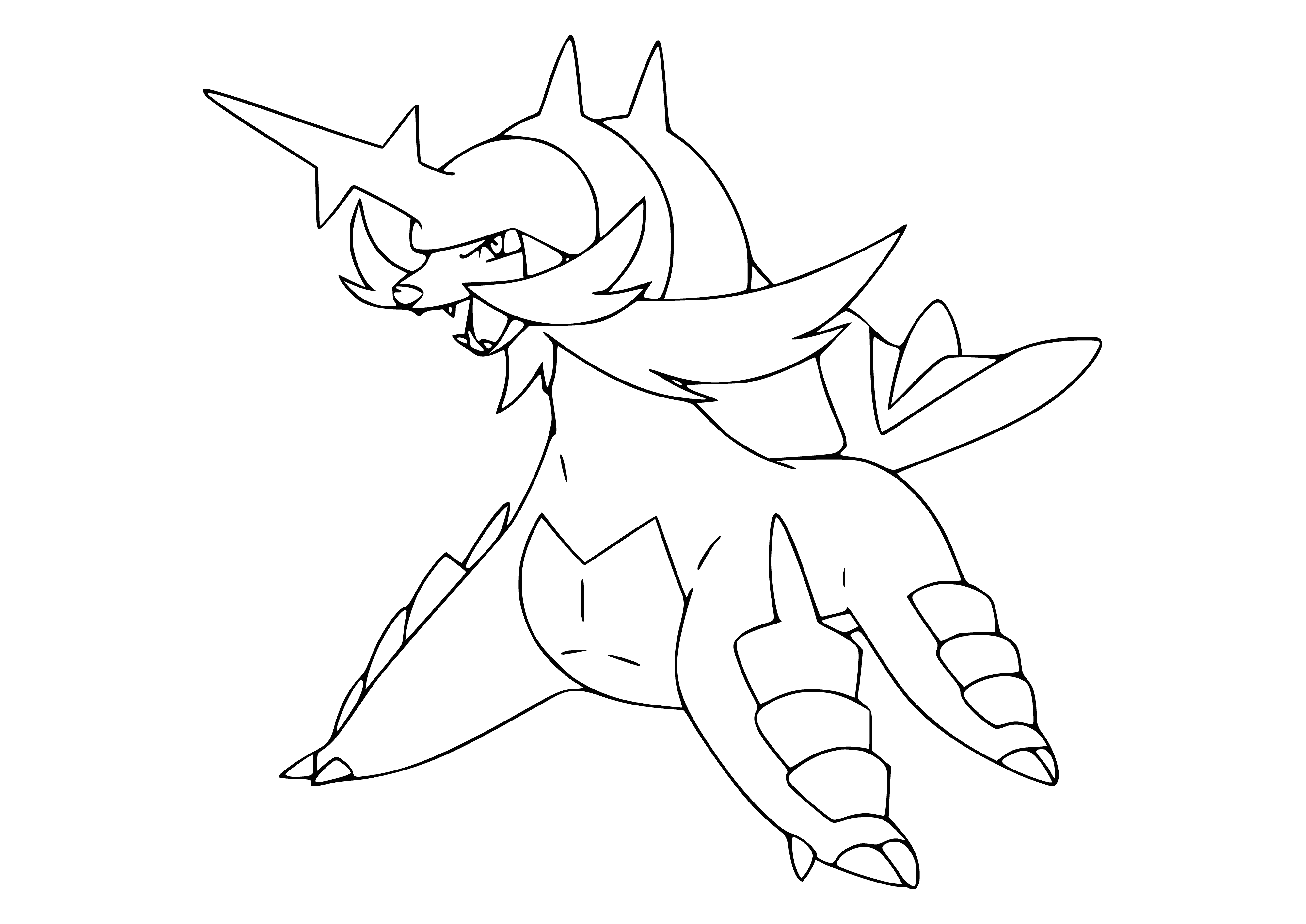 coloring page: Pokemon Samurott in coloring book