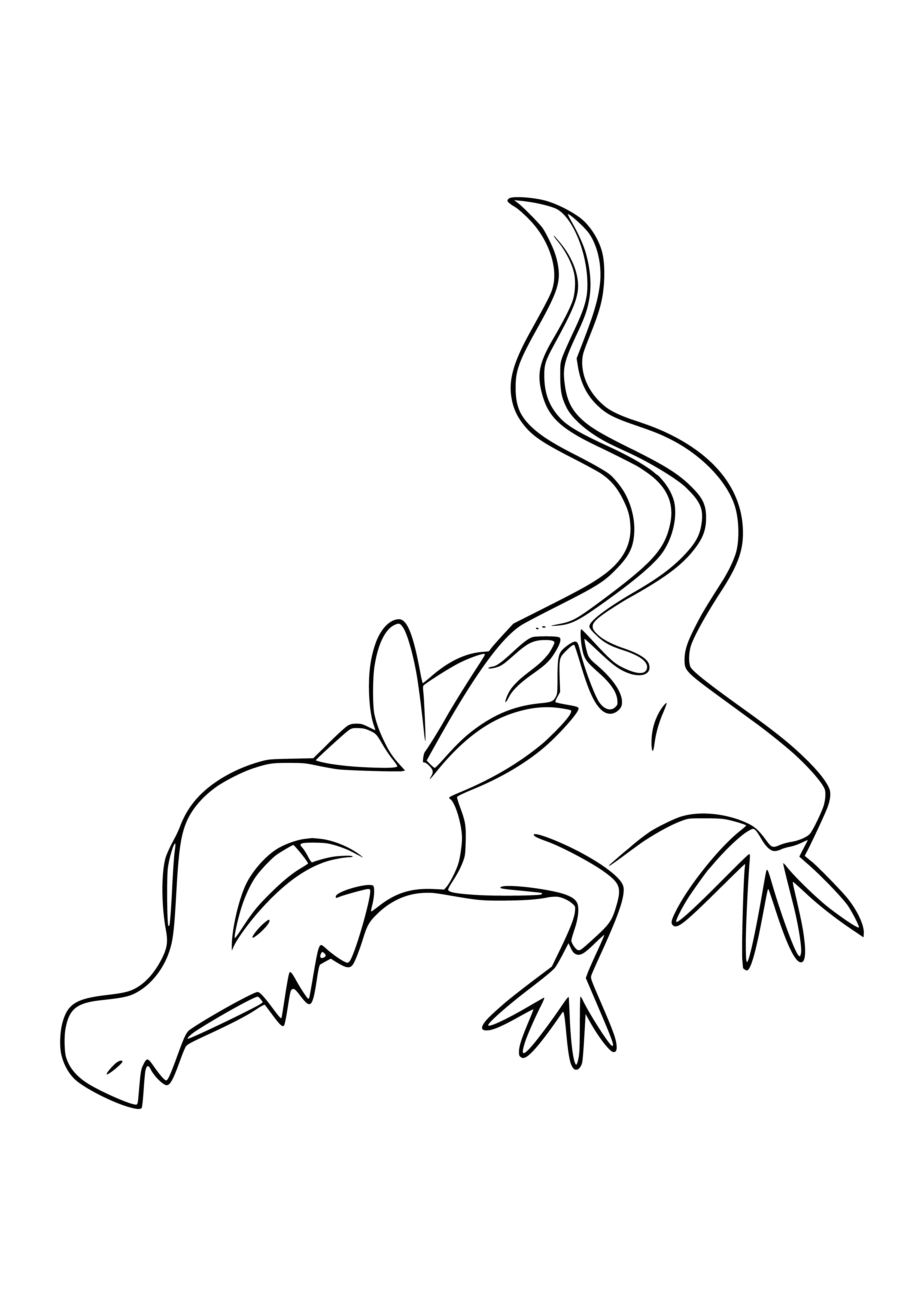 coloring page: Coloring Pokémon Salandit in black and white