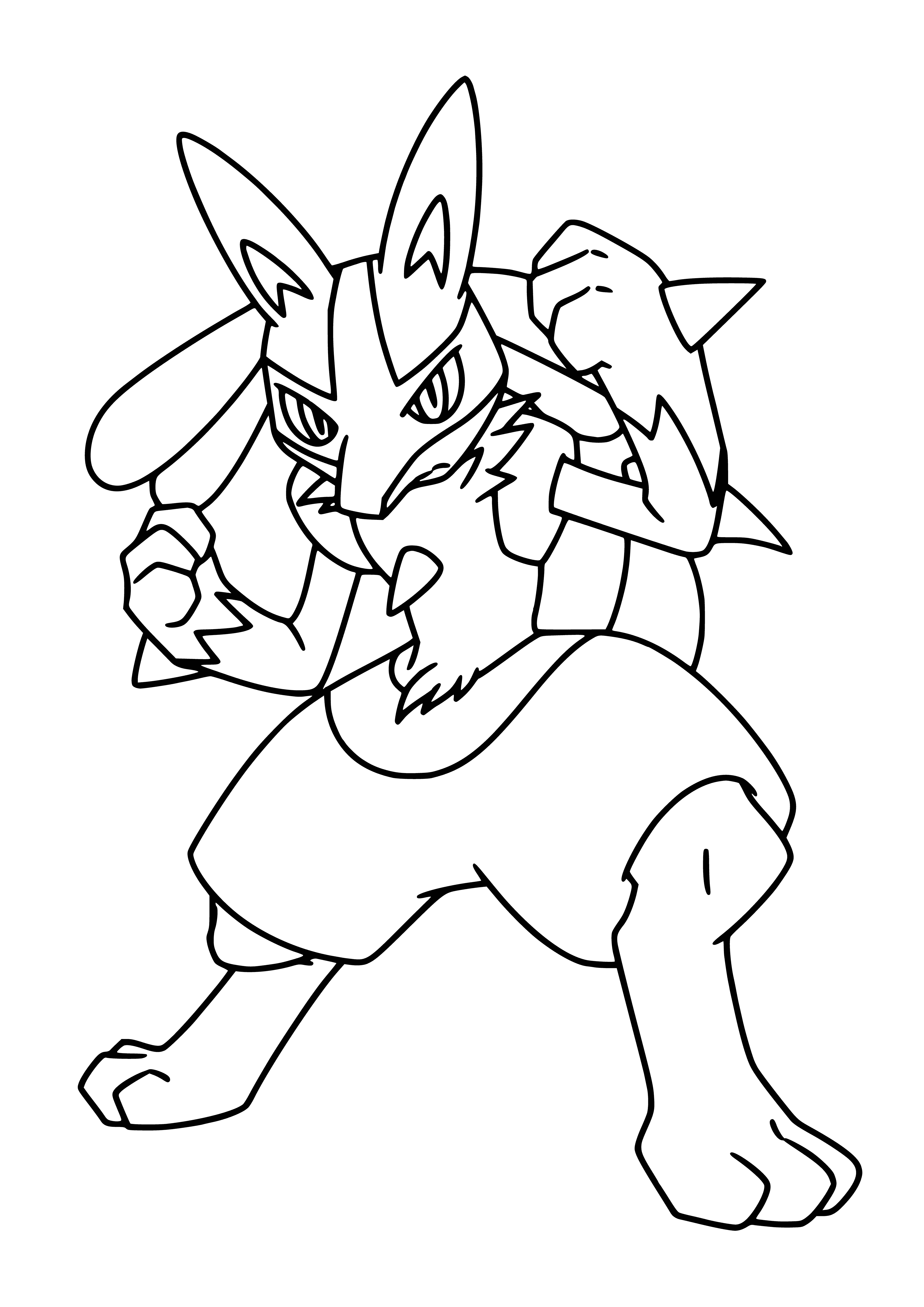 coloring page: Pokemon coloring by Lucario