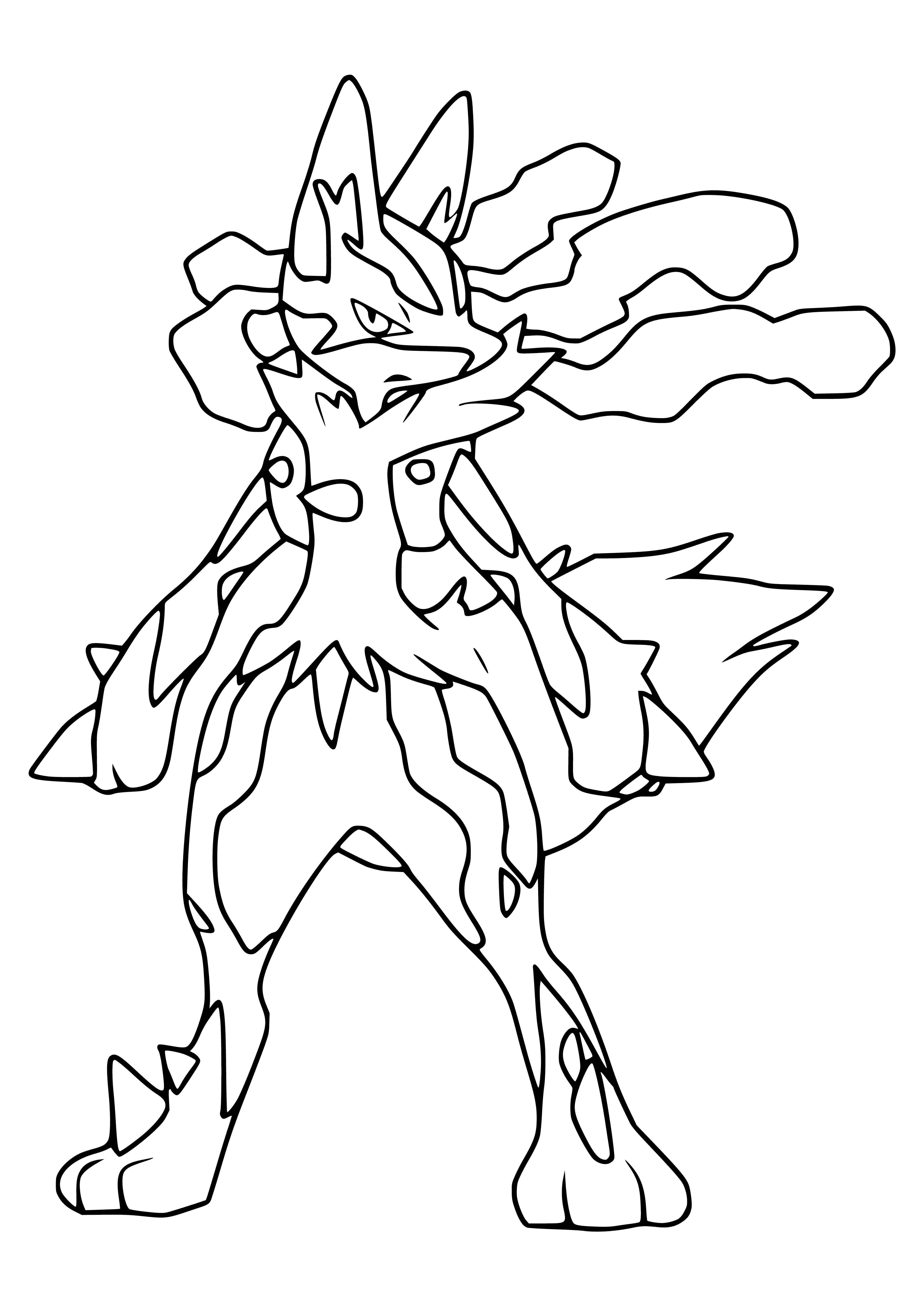 coloring page: Coloring by Pokemon Mega Lucario