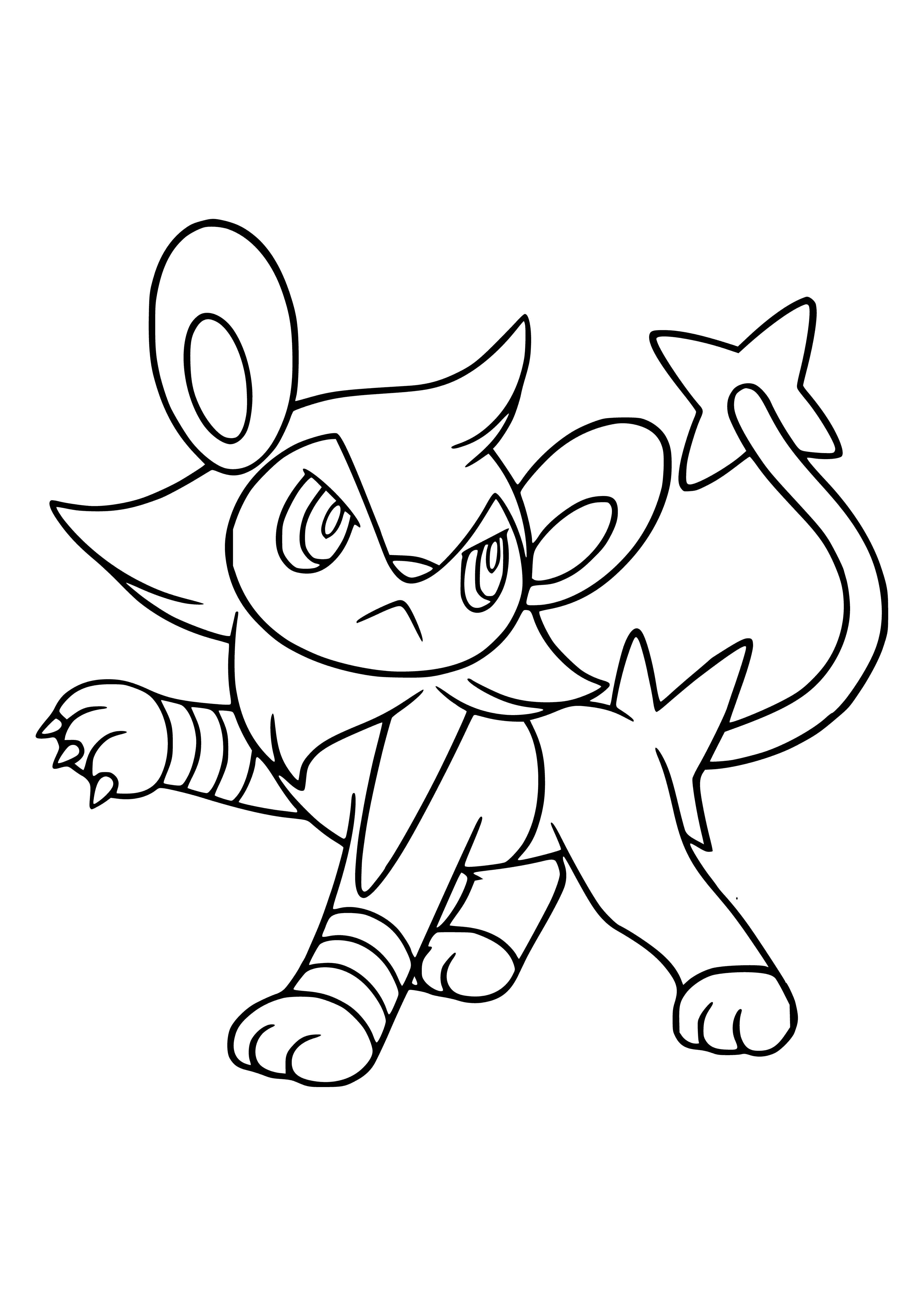 coloring page: Drawing Pokemon Luccio in Coloring