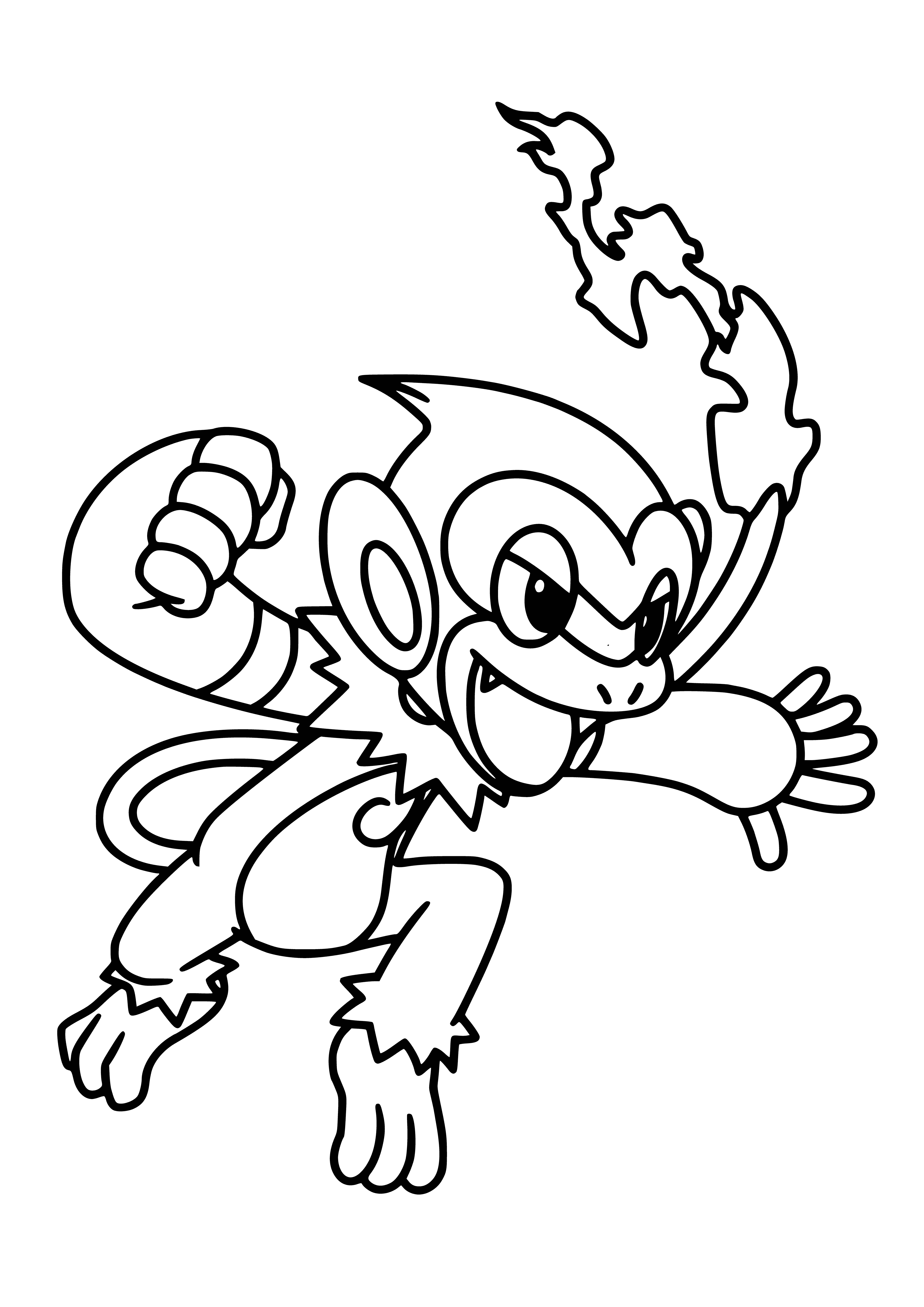 coloring page: Coloring Pokemon Monferno