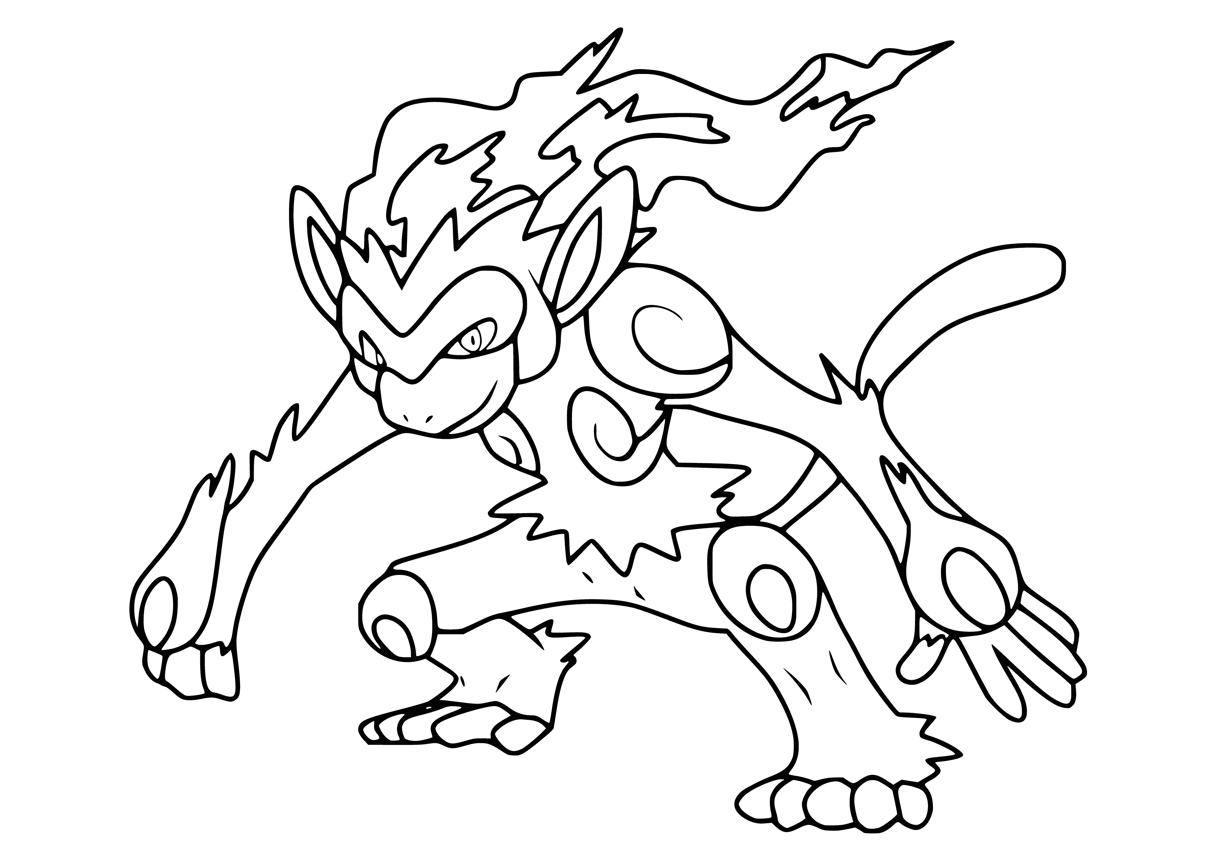 coloring page: Pokemon Infernape for coloring