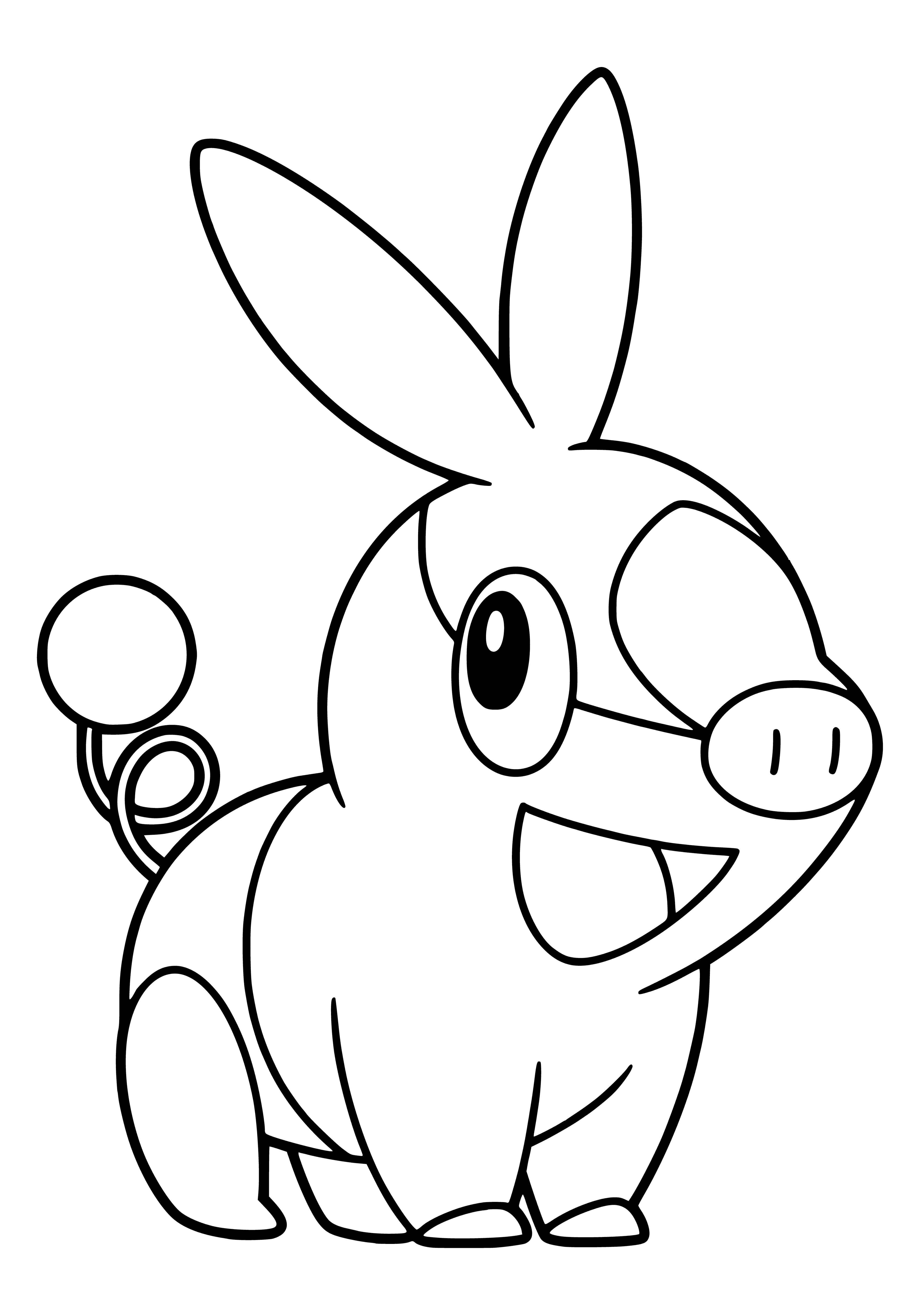 coloring page: Pokémon Tepig in coloring