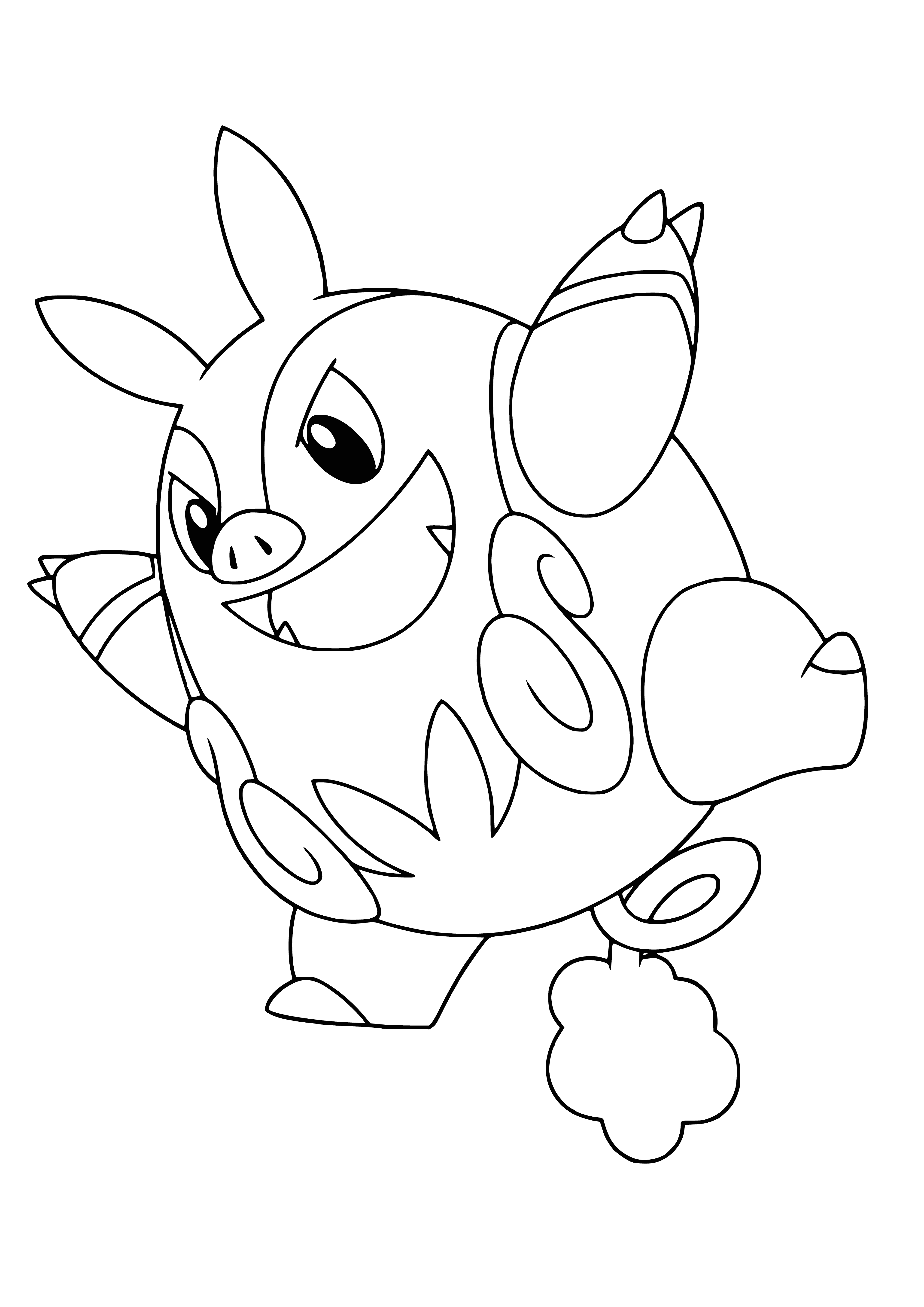 coloring page: Pokemon Pignaite Coloring