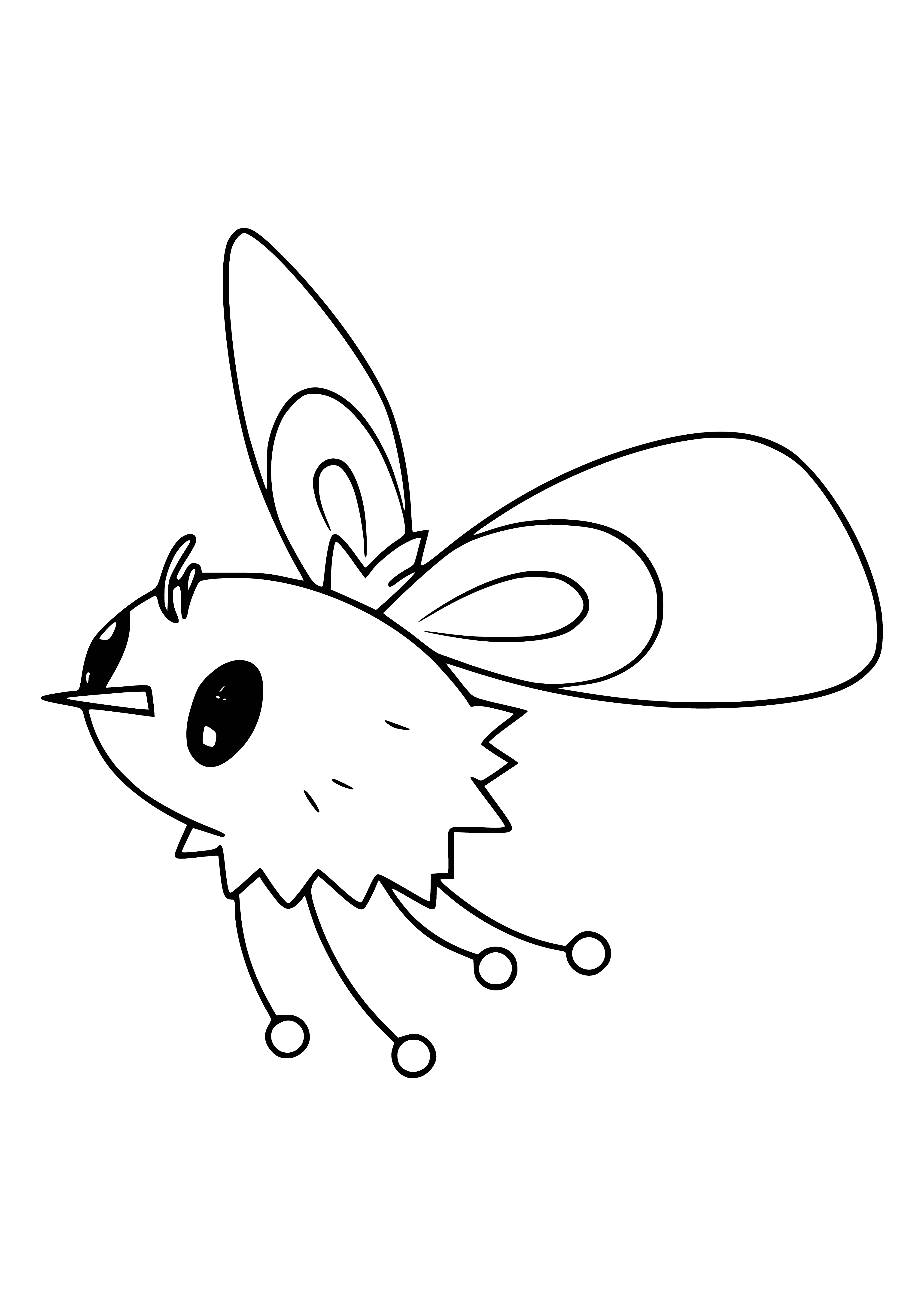 coloring page: Picture for coloring Pokemon Kyutifly