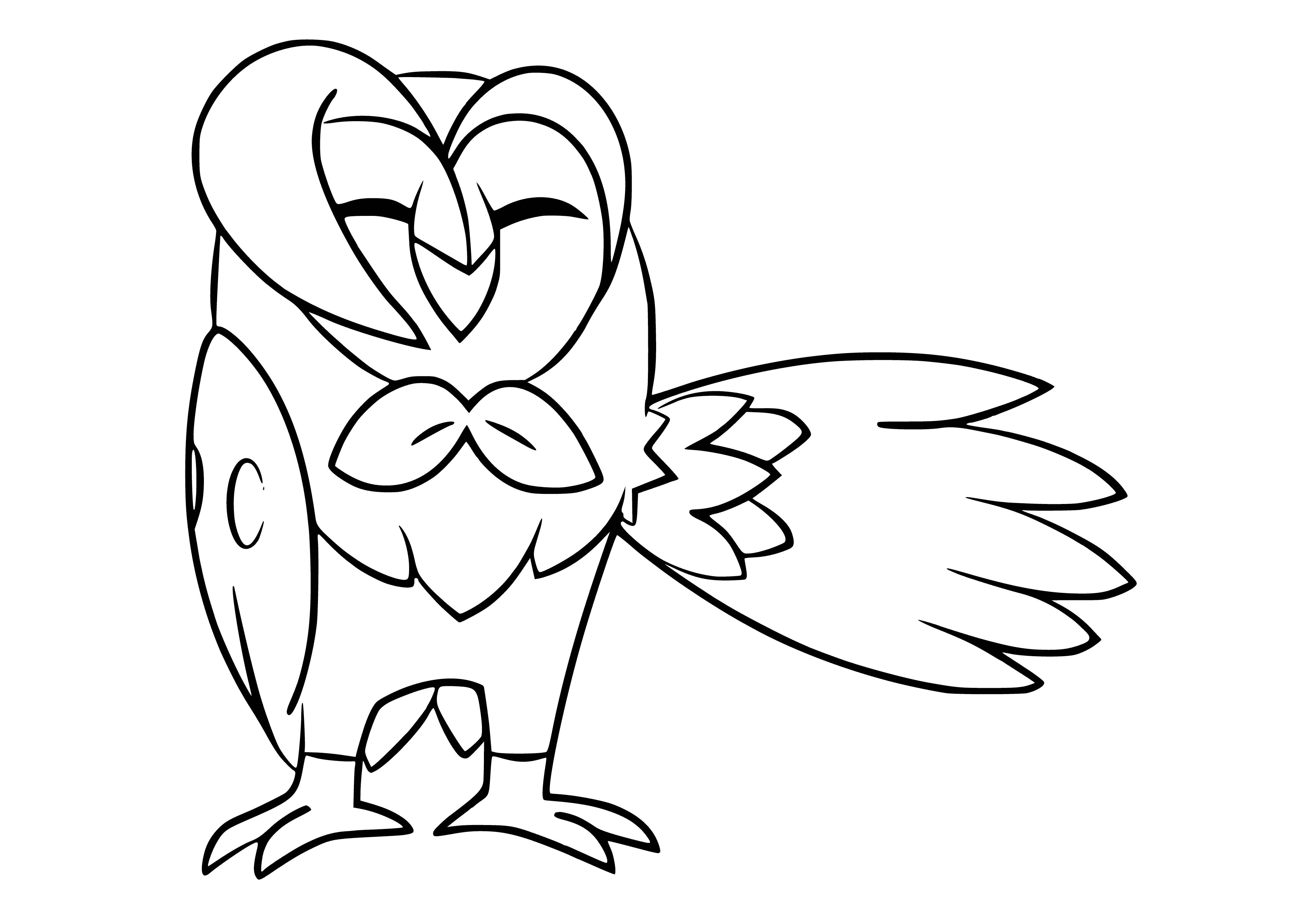 coloring page: Pokemon Dartrix for coloring