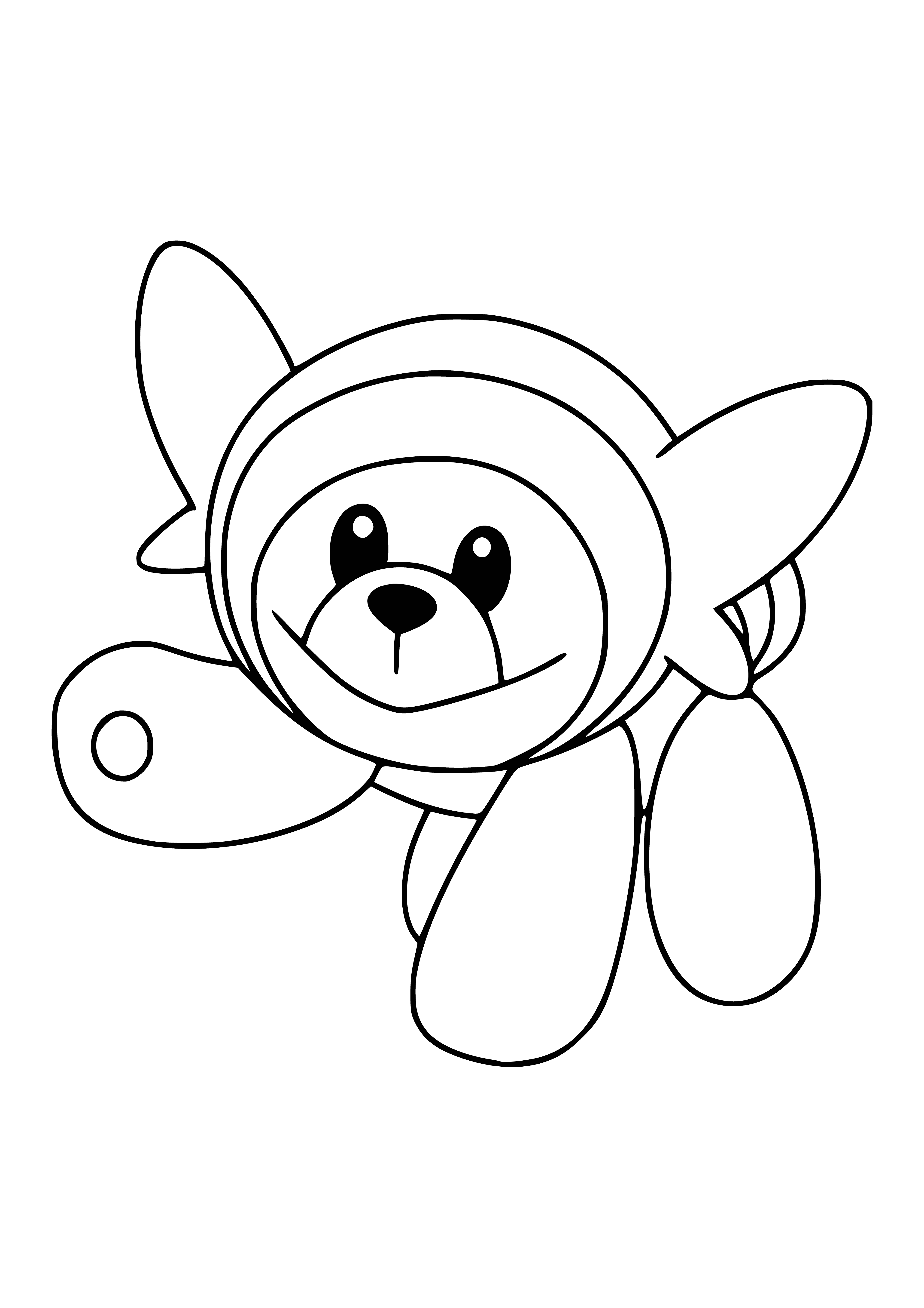 coloring page: Pokemon Staffula Coloring for Children