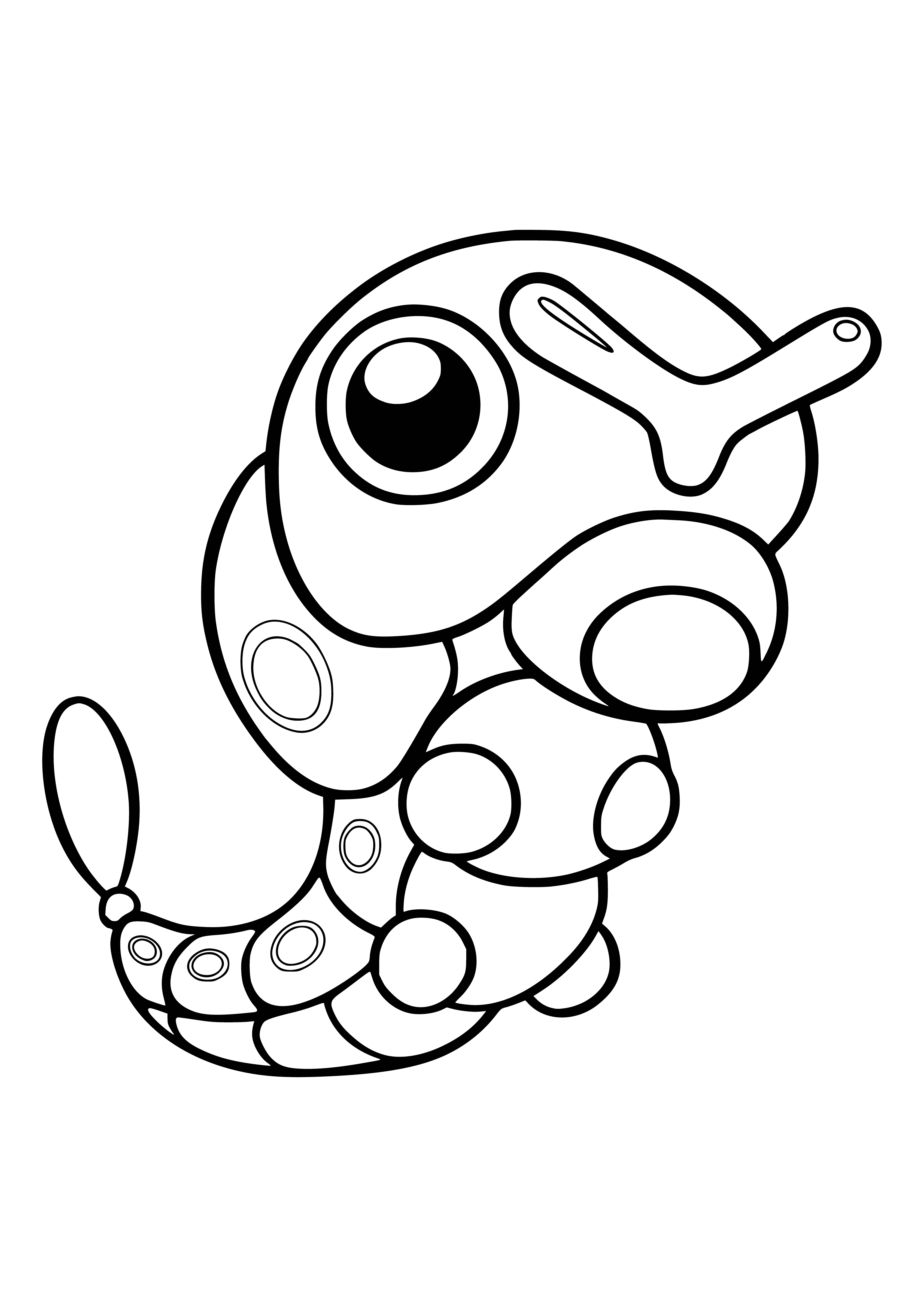 coloring page: Pokemon Caterpi drawing for coloring