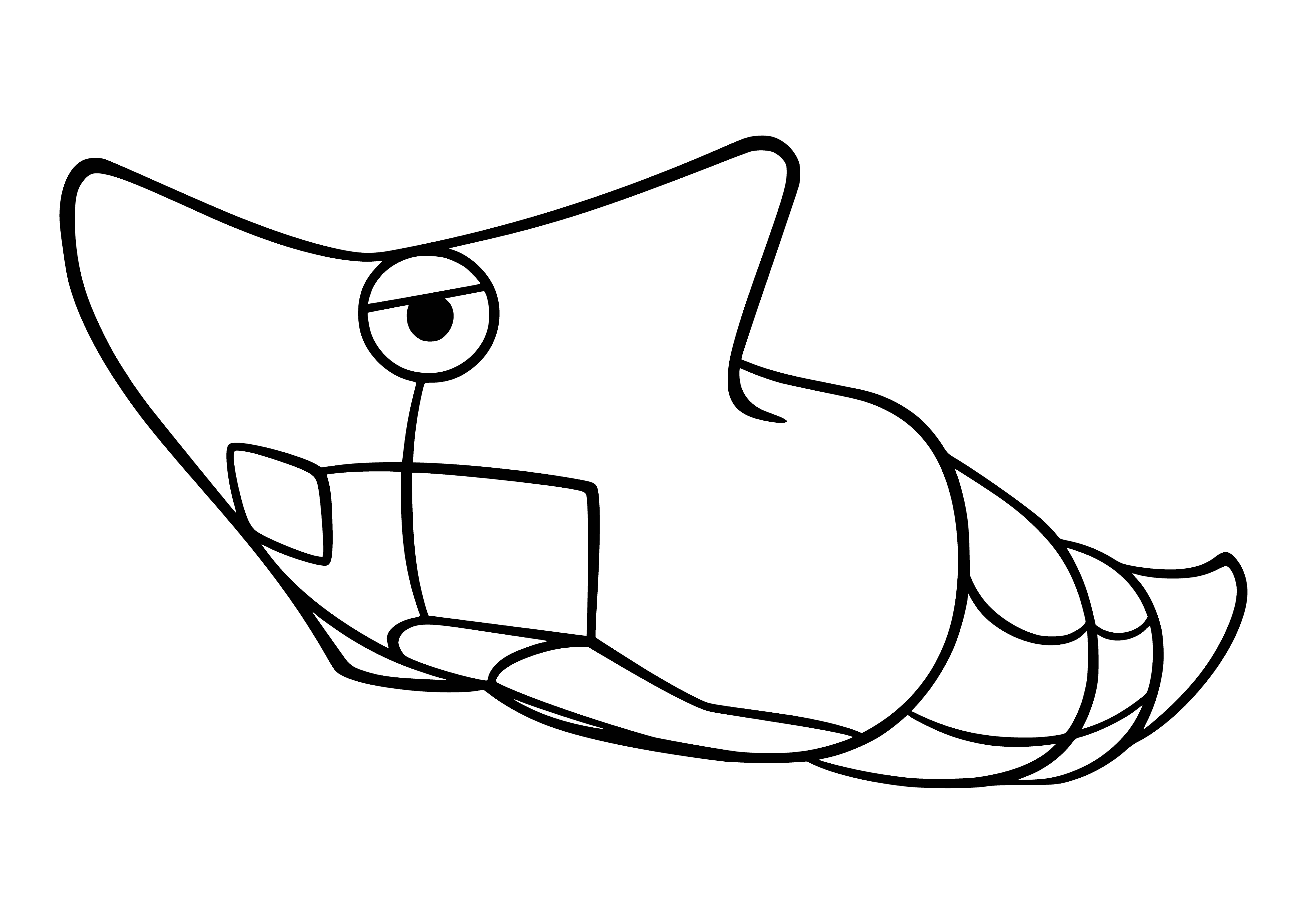 coloring page: Pokemon Metapod Contour Coloring