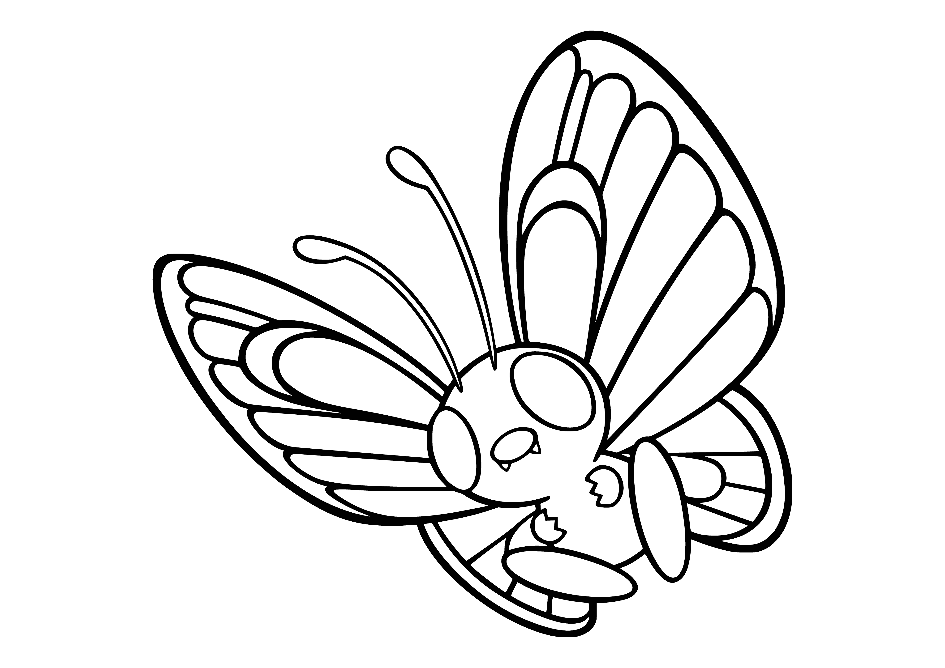 coloring page: Coloring Pokemon Butterfrey for Children