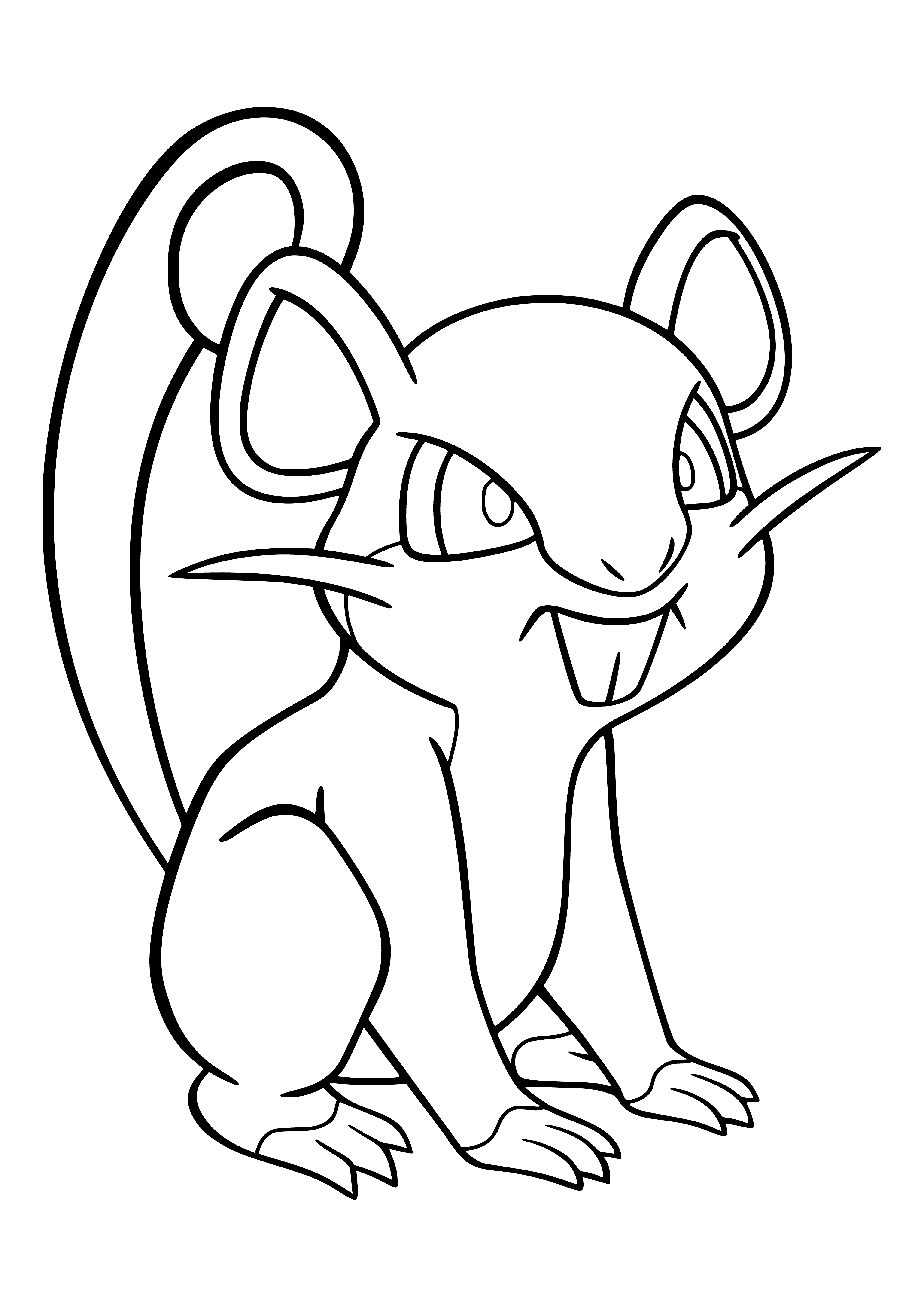 coloring page: Coloring by Pokemon Rattat