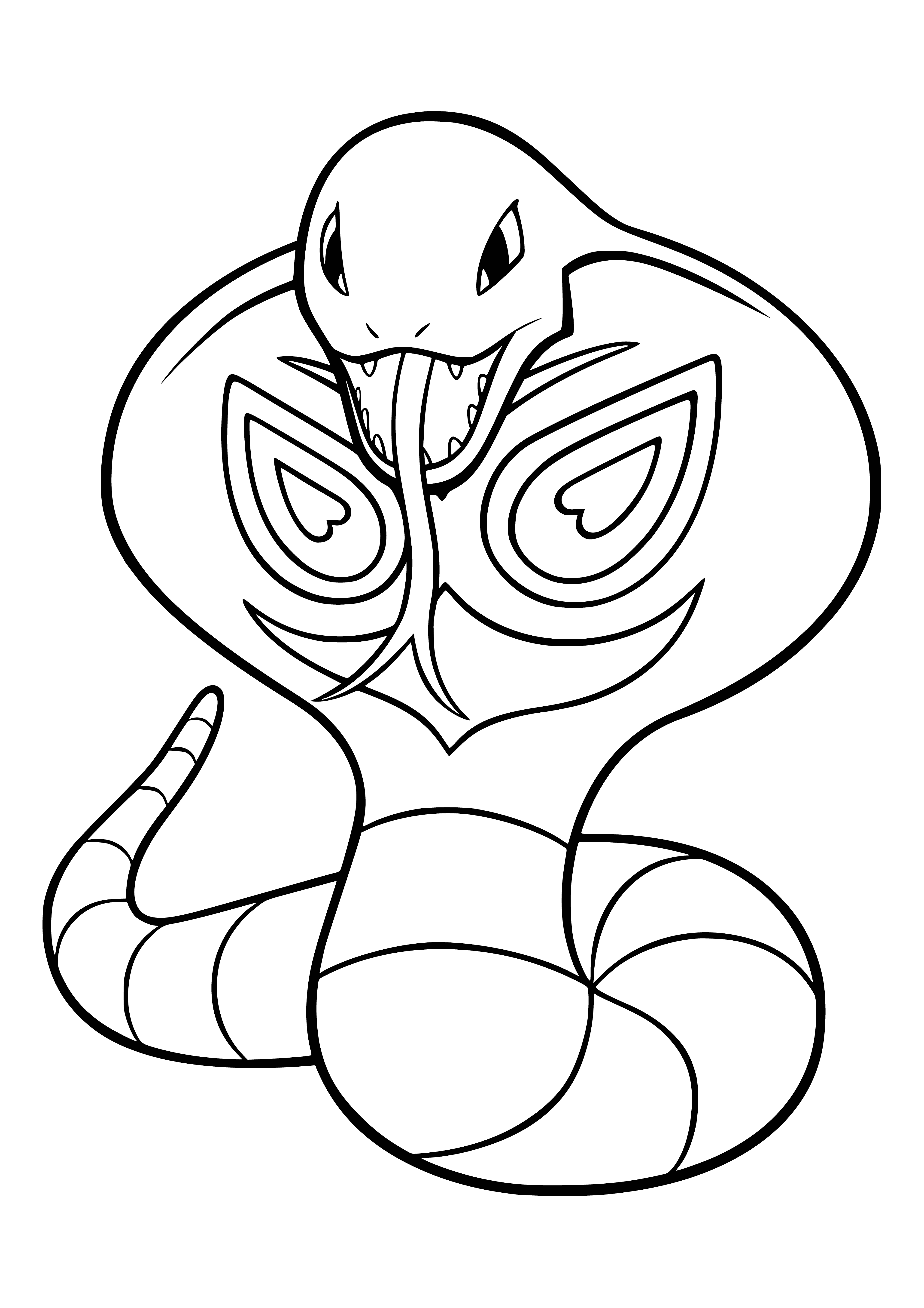 coloring page: Erbock, Pokemon Snake for Coloring