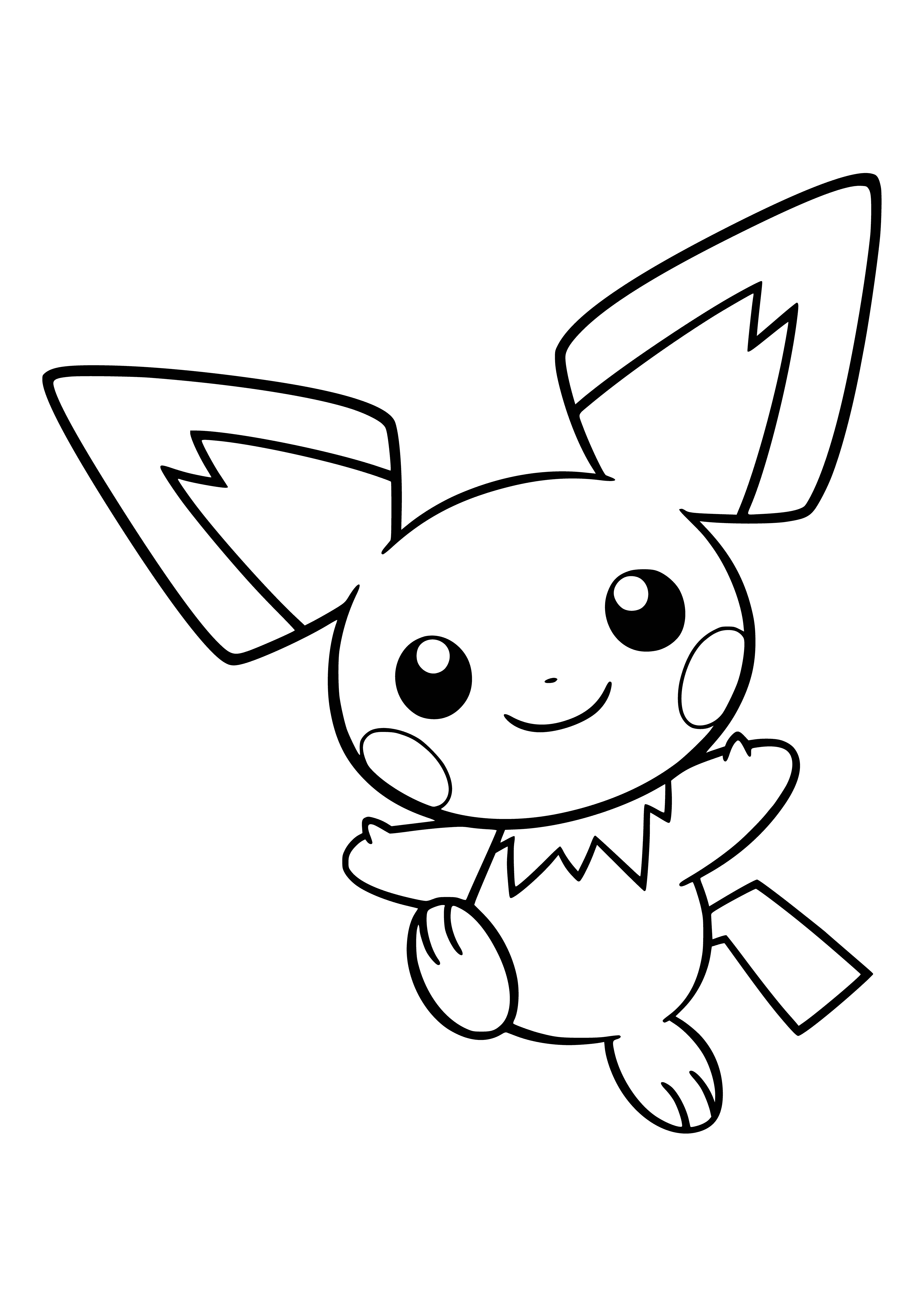 coloring page: Coloring Pokémon Pichu (Pichu)